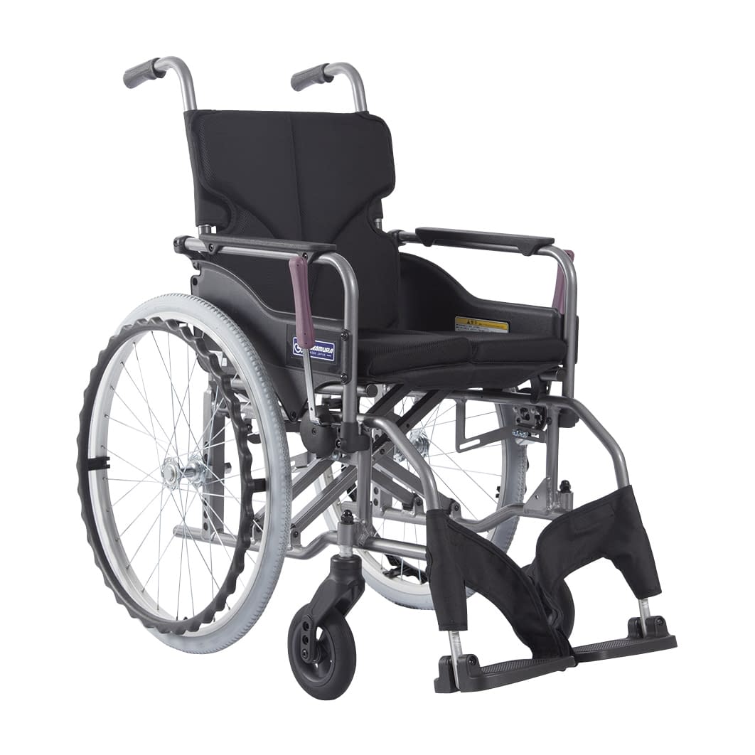 車いす モダン Aスタイル 背固定 24-7619-0308 黒メッシュNo.68 カワムラサイクル KMD-A22-42S-H
