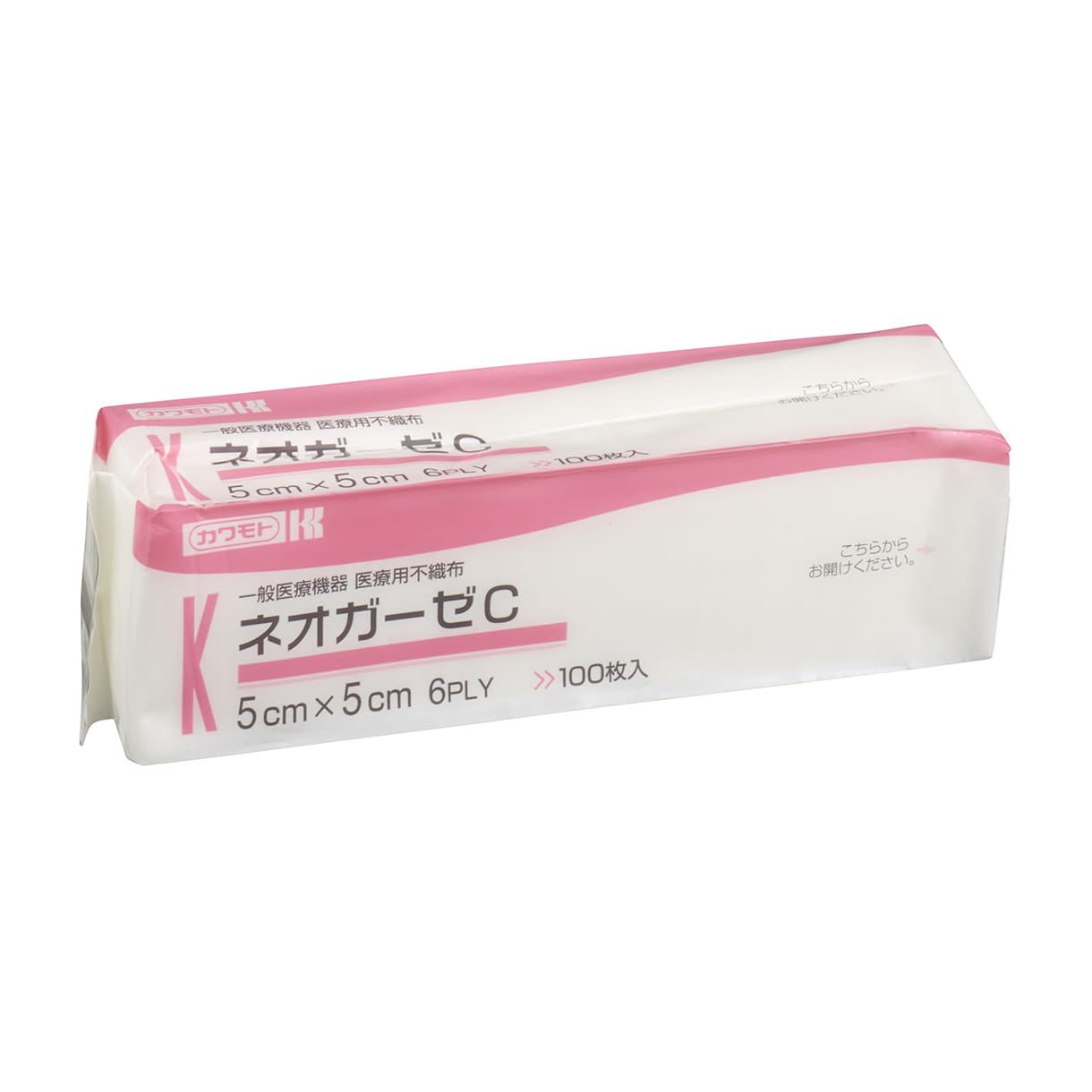 未滅菌ネオガーゼC(6ply) 24-7612-00 カワモト 5X5CM(100マイイリ)