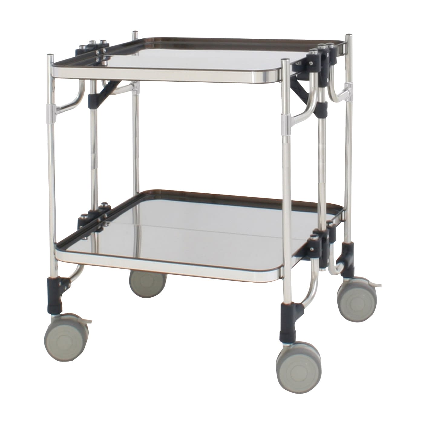 折りたたみ式器械台(2段)取手なし 2段 カート(折りたたみ) 24-7275-00 トクヤマ HEA-2-RNO