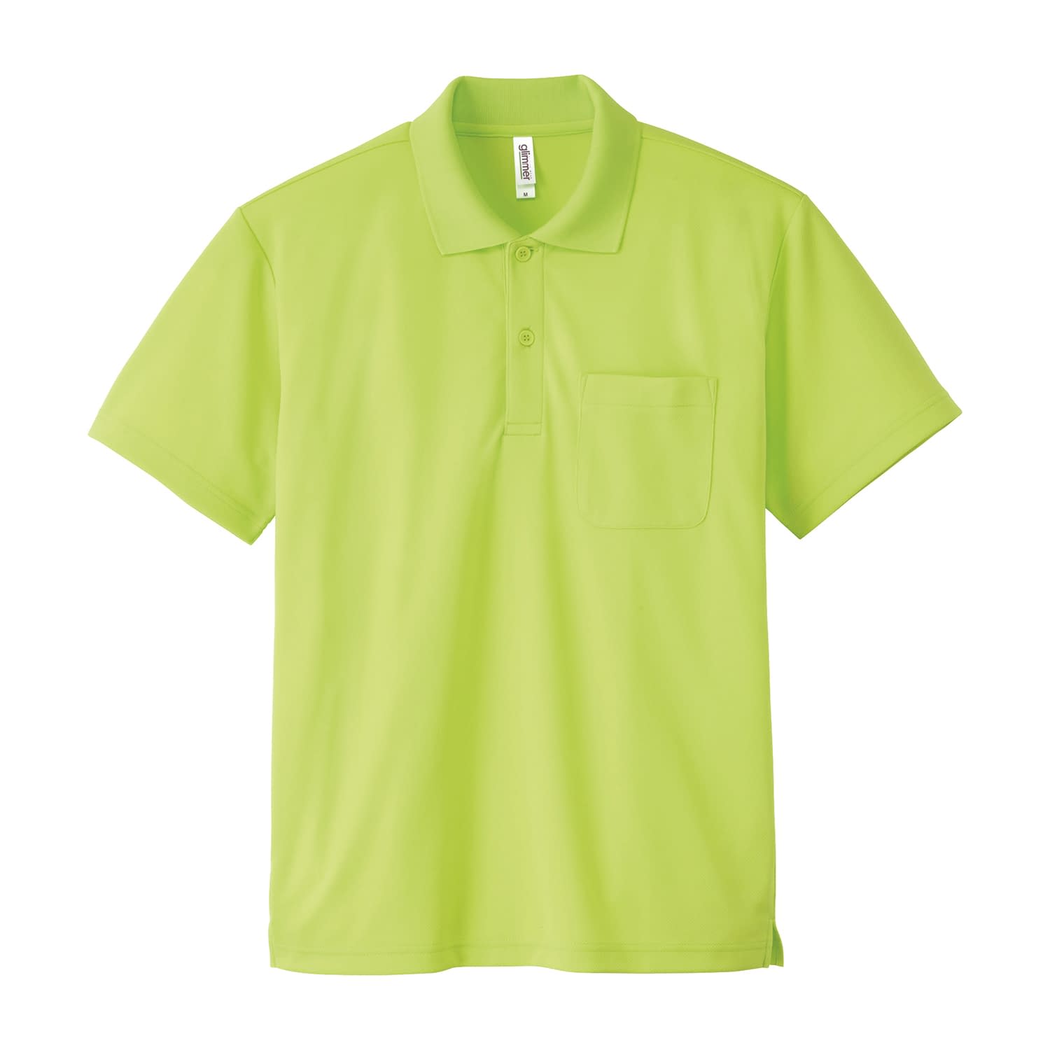 ポケット付ドライポロシャツ 介護ユニフォーム 24-7025-0309 ライム glimmer 000330-AVP(L)