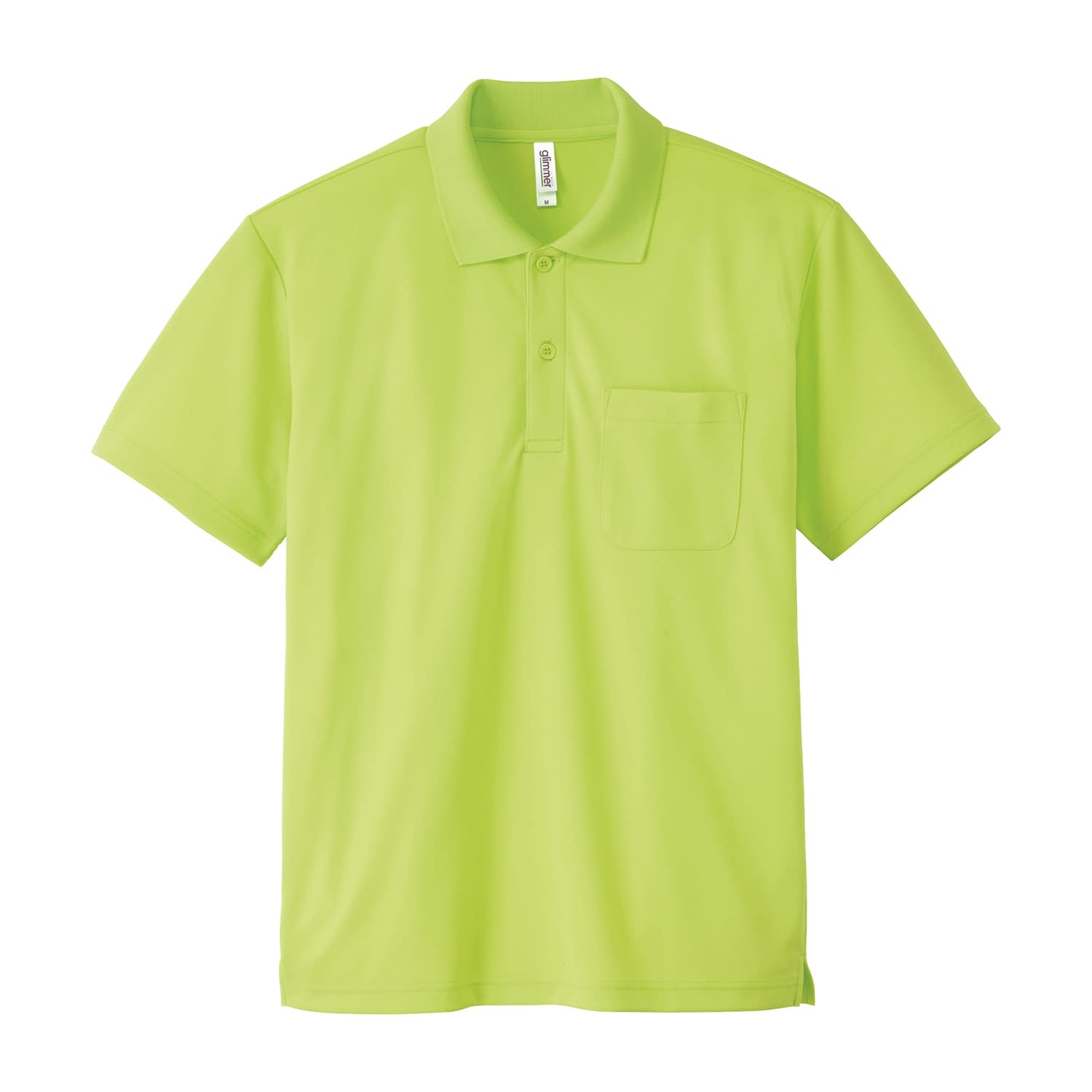 ポケット付ドライポロシャツ 介護ユニフォーム 24-7025-0409 ライム glimmer 000330-AVP(LL)