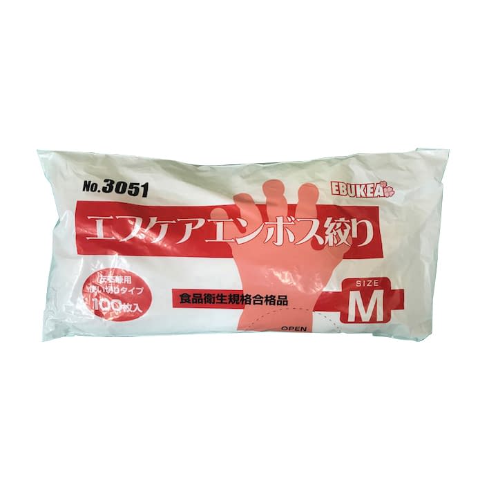 エブケアエンボス絞り袋入(半透明) 24-7794-02 エブノ 3051(M)100マイ