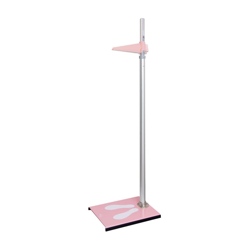 身長計(デラックス型)二段伸縮式 24-7989-0003 ピンク ツツミ HD20(2M)