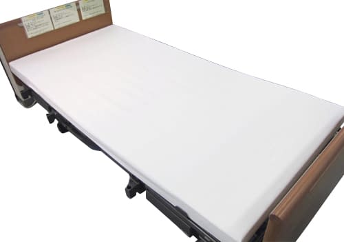 全周ゴム付きボックス型防水シーツ 介護用シーツ 24-7191-00 MANRAKU クリーム(85X195X21CM