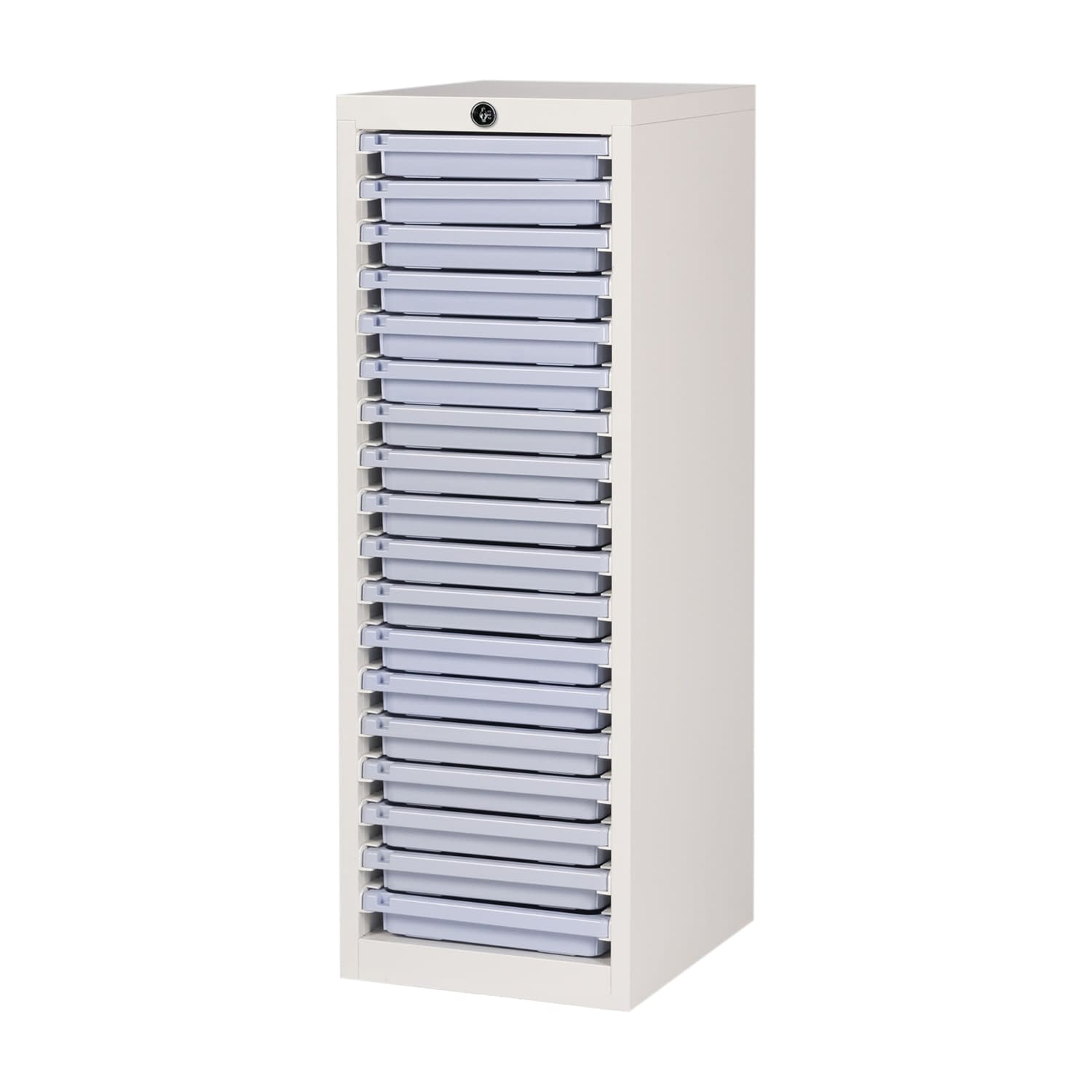 薬剤保管庫メディロックMLG(浅型) 1列×18段 キャビネット(薬品) 24-7118-0003 ライトパープル 宮成製作所 MLGC-118C(1レツ18ダン)