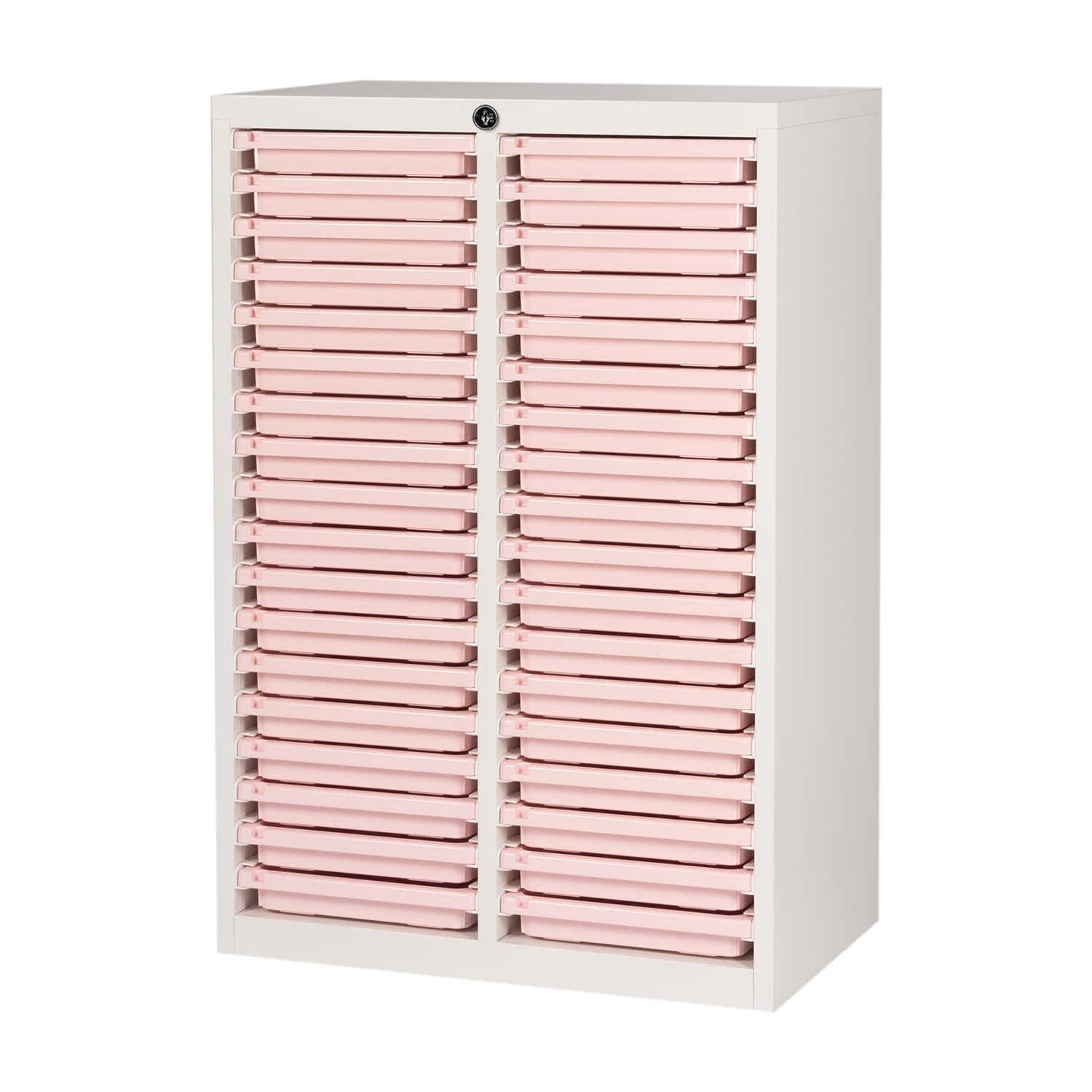 薬剤保管庫メディロックMLG(浅型) 2列×18段 キャビネット(薬品) 24-7118-0102 ピーチ 宮成製作所 MLGC-236C(2レツ18ダン)