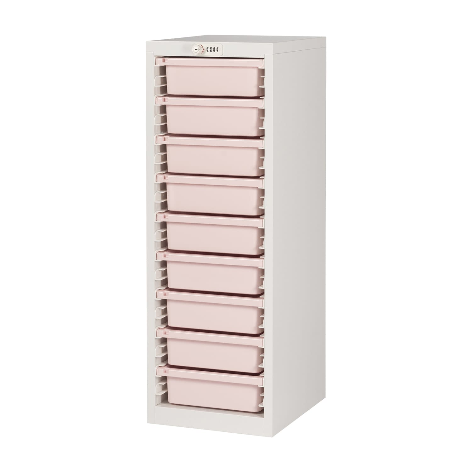 薬剤保管庫メディロックMLG(深型) 1列×9段 キャビネット(薬品) 24-6973-0002 ピーチ 宮成製作所 MLGC-109D(1レツ9ダン)