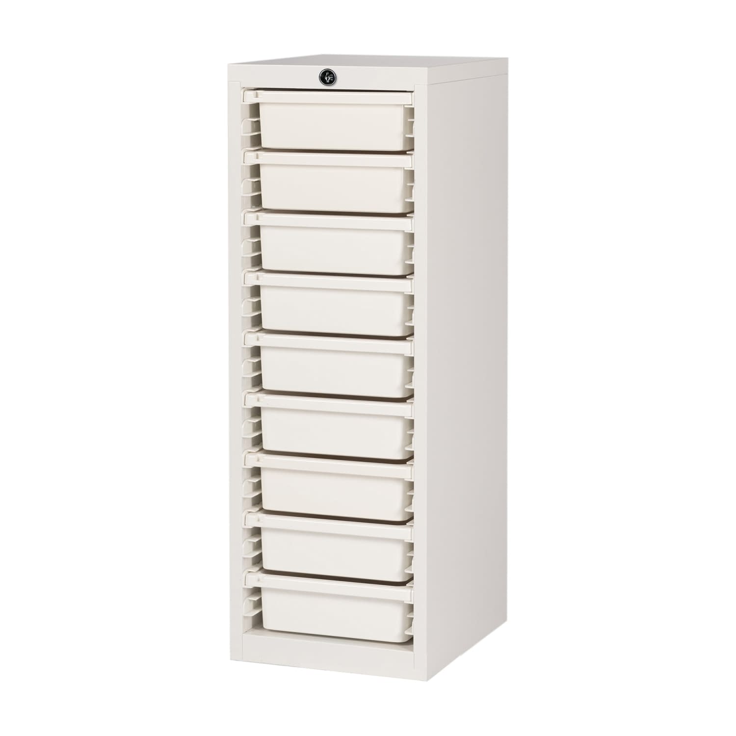 薬剤保管庫メディロックMLG(深型) 1列×9段 キャビネット(薬品) 24-7119-0001 ネオホワイト 宮成製作所 MLGC-109C(1レツ9ダン)