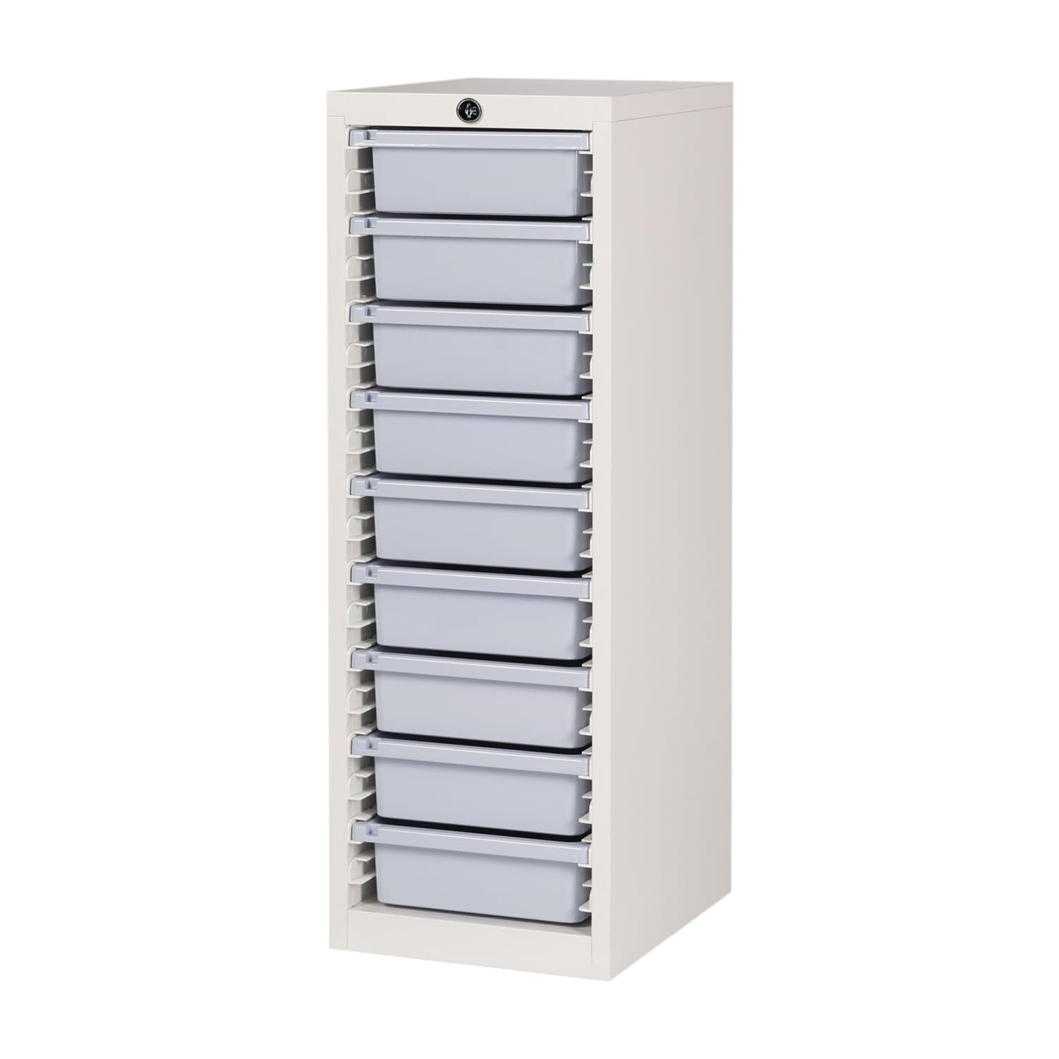 薬剤保管庫メディロックMLG(深型) 1列×9段 キャビネット(薬品) 24-7119-0003 ライトパープル 宮成製作所 MLGC-109C(1レツ9ダン)