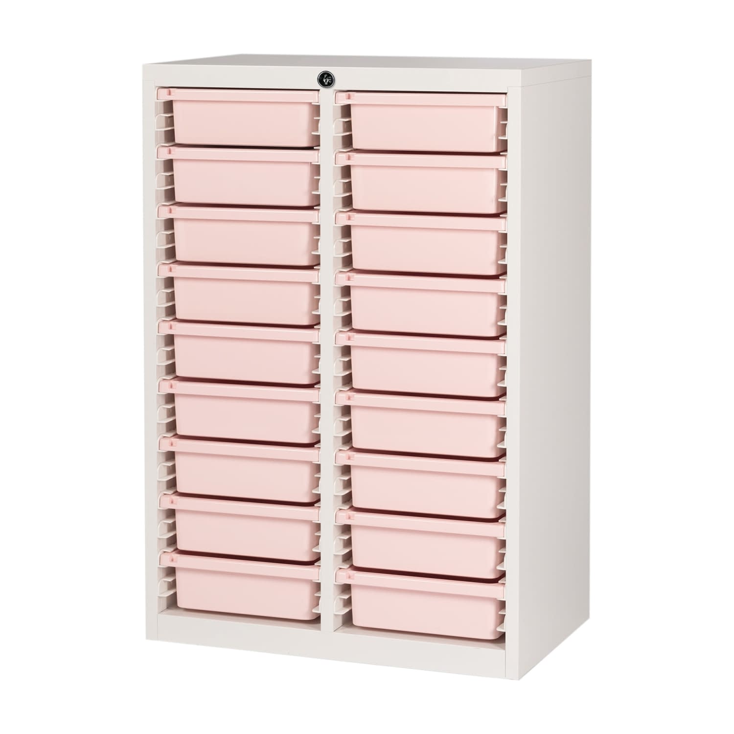 薬剤保管庫メディロックMLG(深型) 2列×9段 キャビネット(薬品) 24-7119-0102 ピーチ 宮成製作所 MLGC-218C(2レツ9ダン)