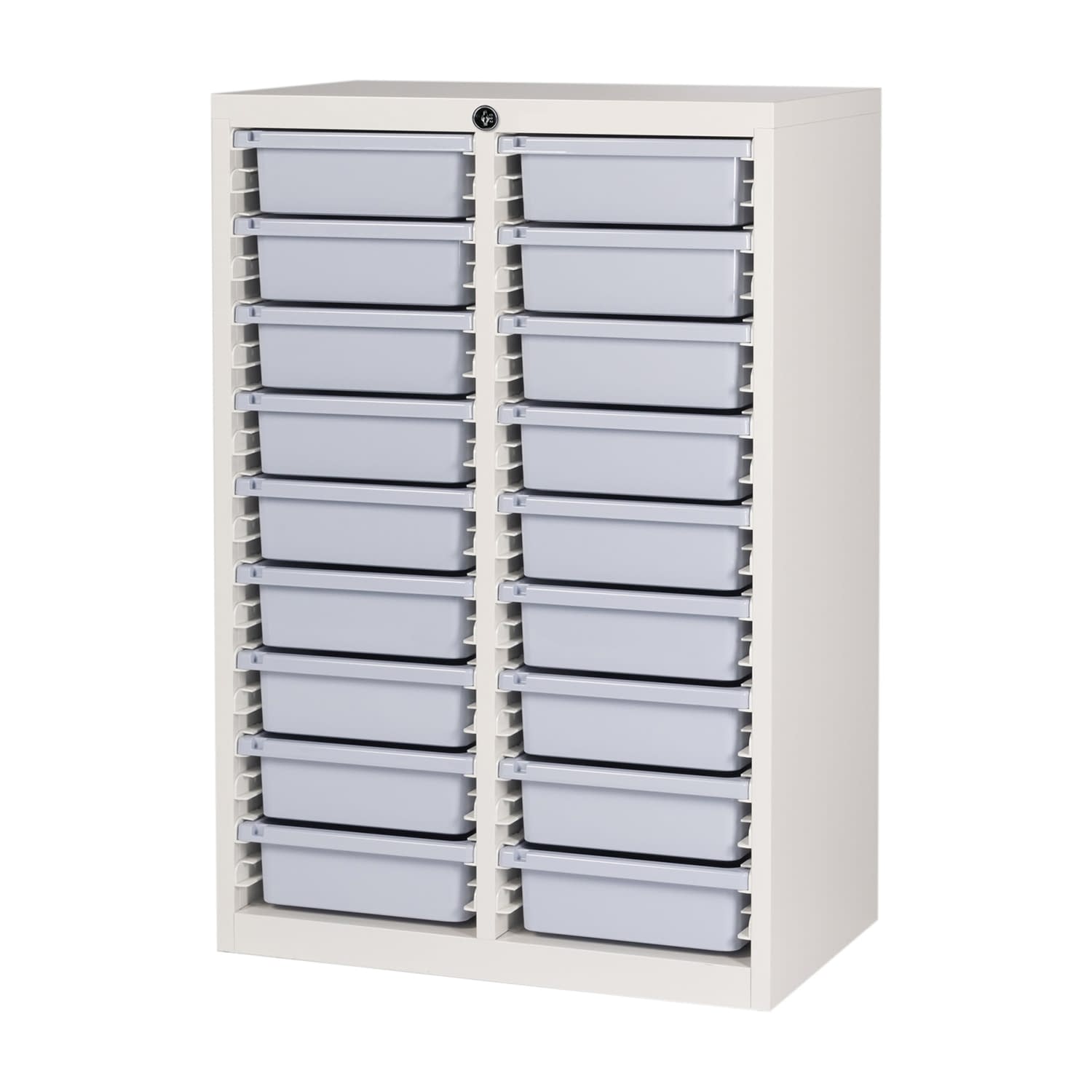 薬剤保管庫メディロックMLG(深型) 2列×9段 キャビネット(薬品) 24-7119-0103 ライトパープル 宮成製作所 MLGC-218C(2レツ9ダン)