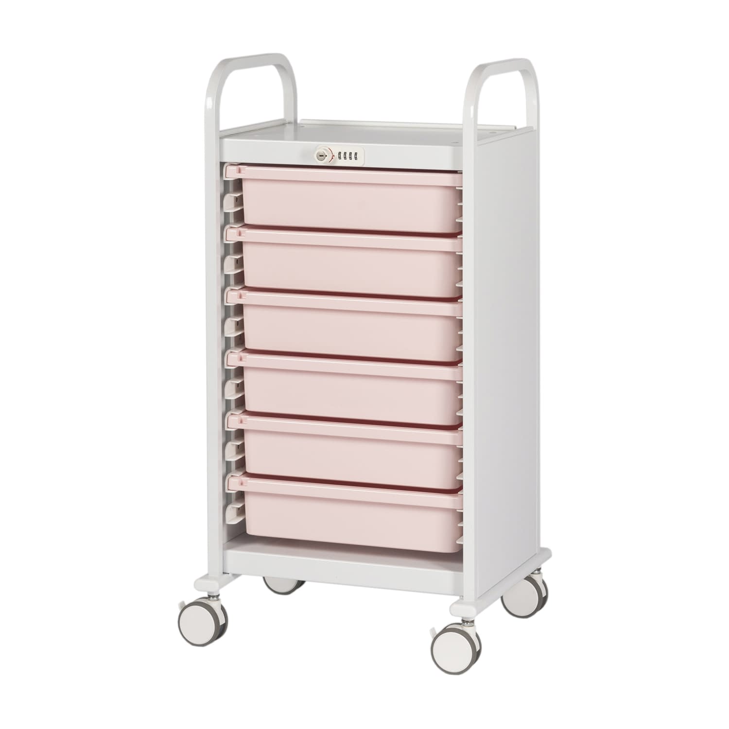 メディロックMLG与薬カート(深型) 深型 キャビネット(薬品) 24-6974-0102 ピーチ 宮成製作所 MLGW-106D(6ダン)