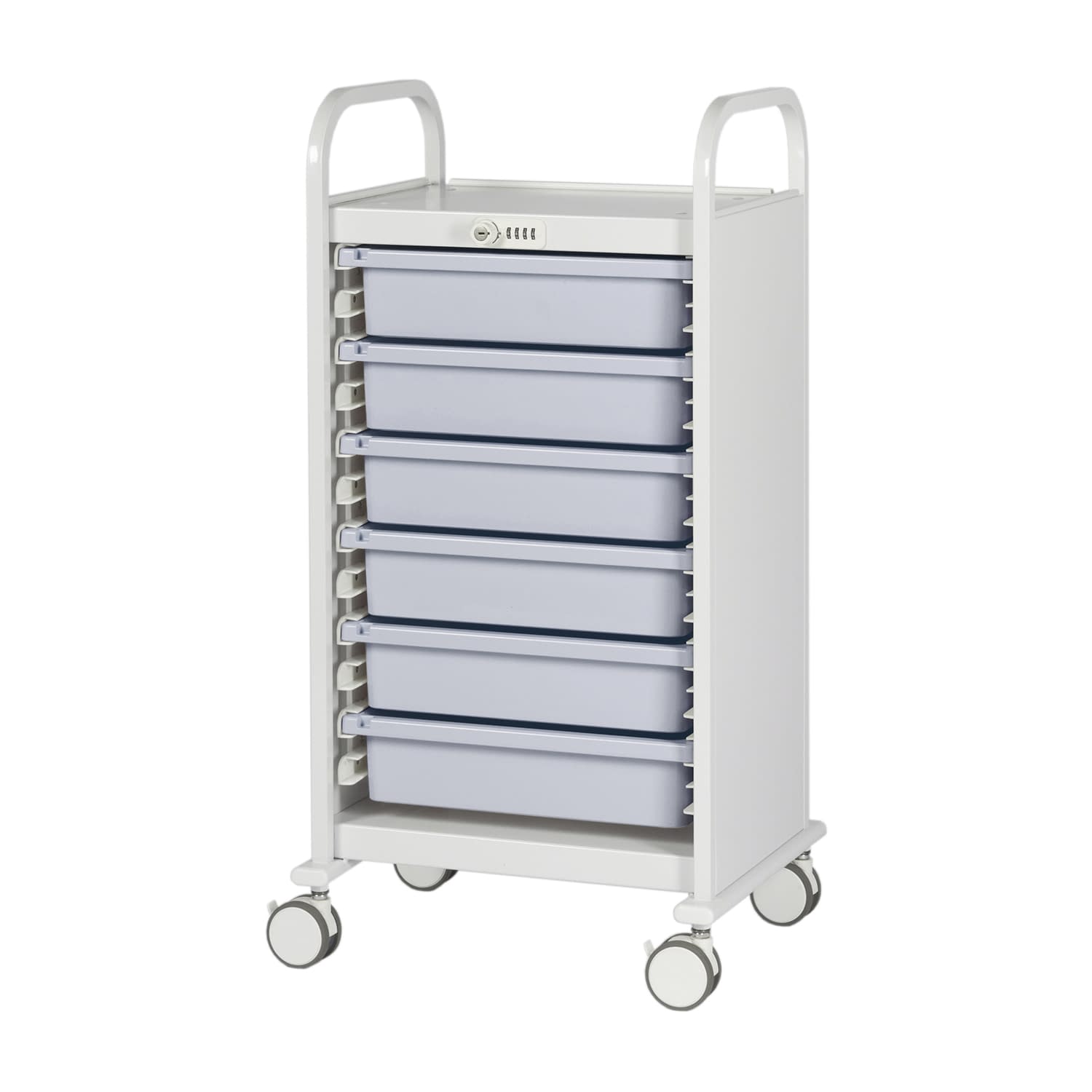 メディロックMLG与薬カート(深型) 深型 キャビネット(薬品) 24-6974-0103 ライトパープル 宮成製作所 MLGW-106D(6ダン)