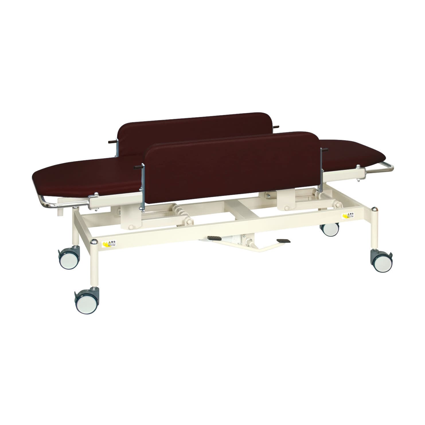 油圧ストレッチャー100 24-7164-0004 ビニルレザー茶 高田ベッド製作所 TB-1349(60X180X47-83