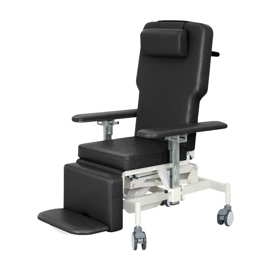 車いす式油圧ストレッチャー 24-7163-0003 ビニルレザー黒 高田ベッド製作所 TB-1398(76X180X50-80