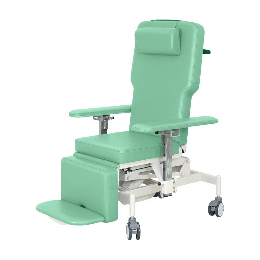 車いす式油圧ストレッチャー 24-7163-0005 ビニルレザーライトグリーン 高田ベッド製作所 TB-1398(76X180X50-80