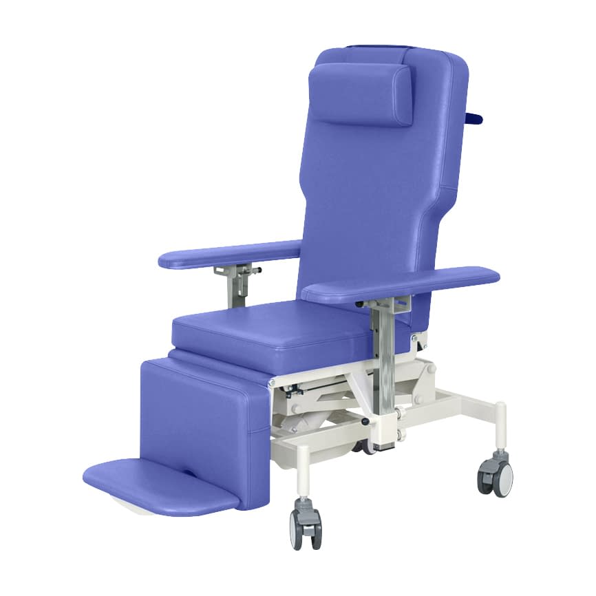 車いす式油圧ストレッチャー 24-7163-0006 ビニルレザーライトブルー 高田ベッド製作所 TB-1398(76X180X50-80