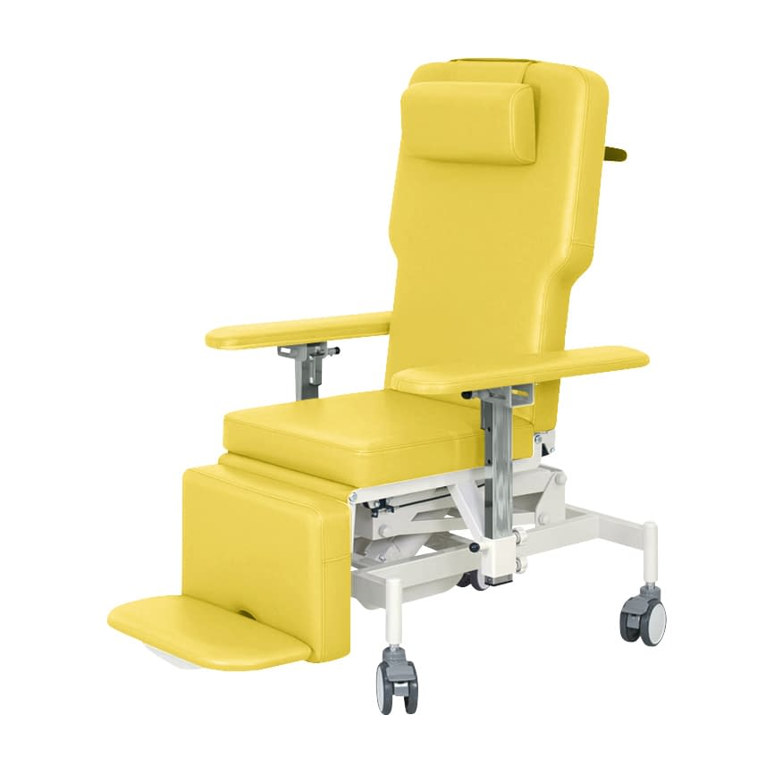 車いす式油圧ストレッチャー 24-7163-0008 ビニルレザーイエロー 高田ベッド製作所 TB-1398(76X180X50-80