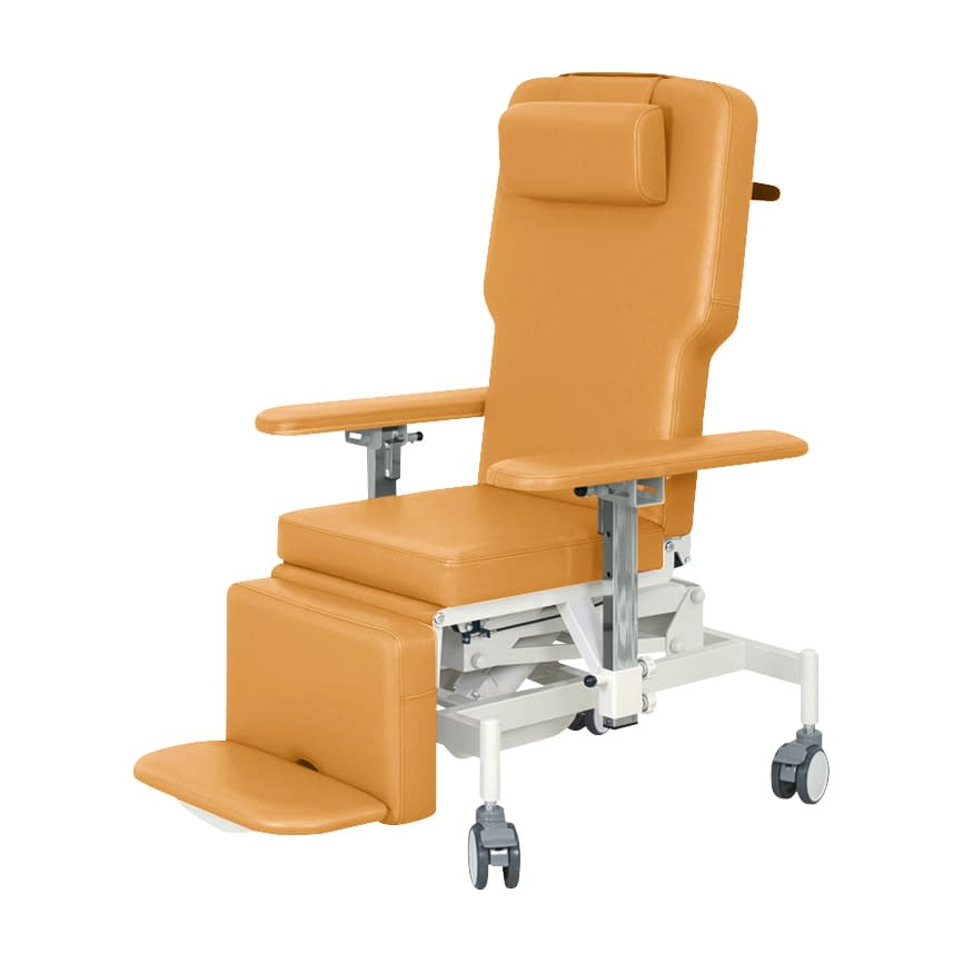 車いす式油圧ストレッチャー 24-7163-0010 ビニルレザーオレンジ 高田ベッド製作所 TB-1398(76X180X50-80