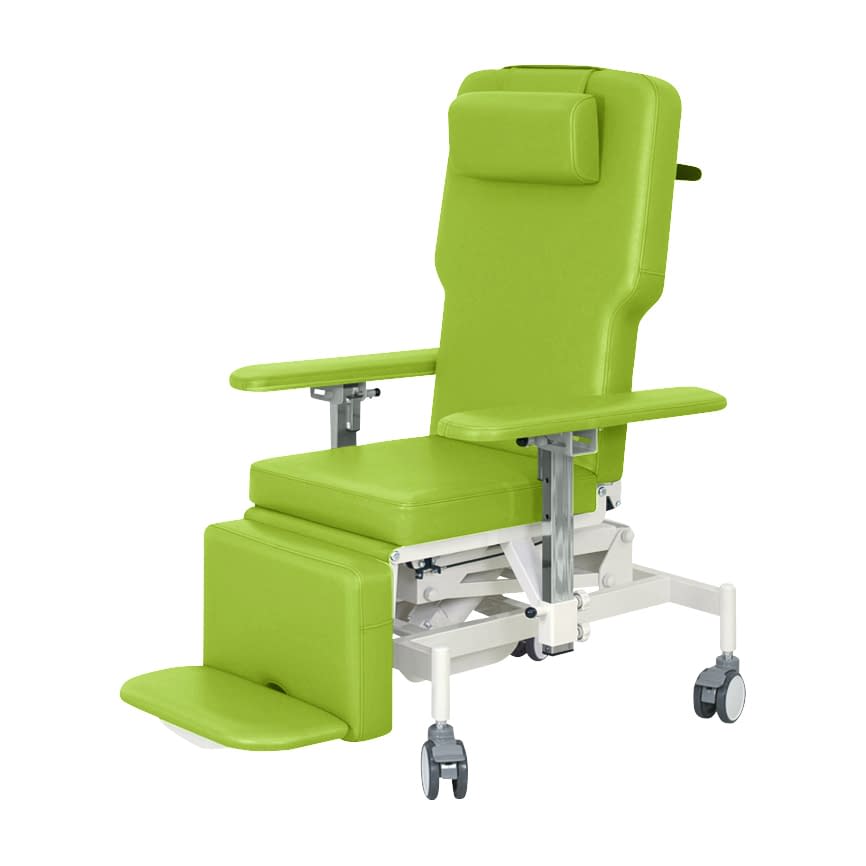 車いす式油圧ストレッチャー 24-7163-0011 ビニルレザー抹茶 高田ベッド製作所 TB-1398(76X180X50-80