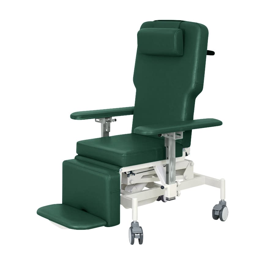 車いす式油圧ストレッチャー 24-7163-0015 ビニルレザーメディグリーン 高田ベッド製作所 TB-1398(76X180X50-80