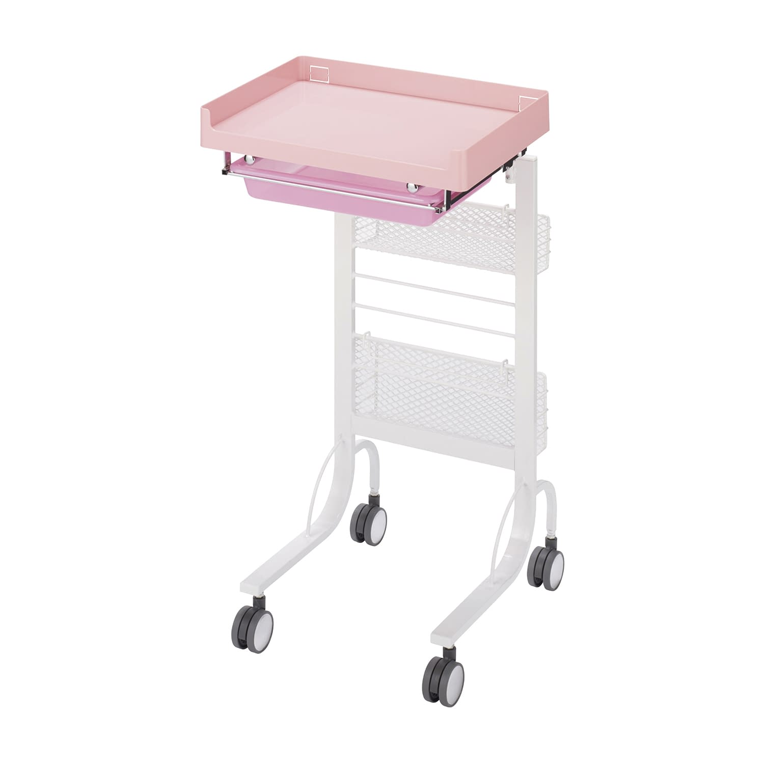 アプリワゴン スタッキングタイプ カート(電子カルテ用) 24-7937-02 MATSUYOSHI SN-AP015P(ピンク)