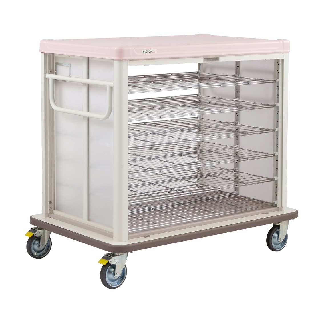 常温配膳車COO(シャッター・ベーシ 24-7178-0401 シュガーピンク エレクター JCSB54R(54マイヨウ)