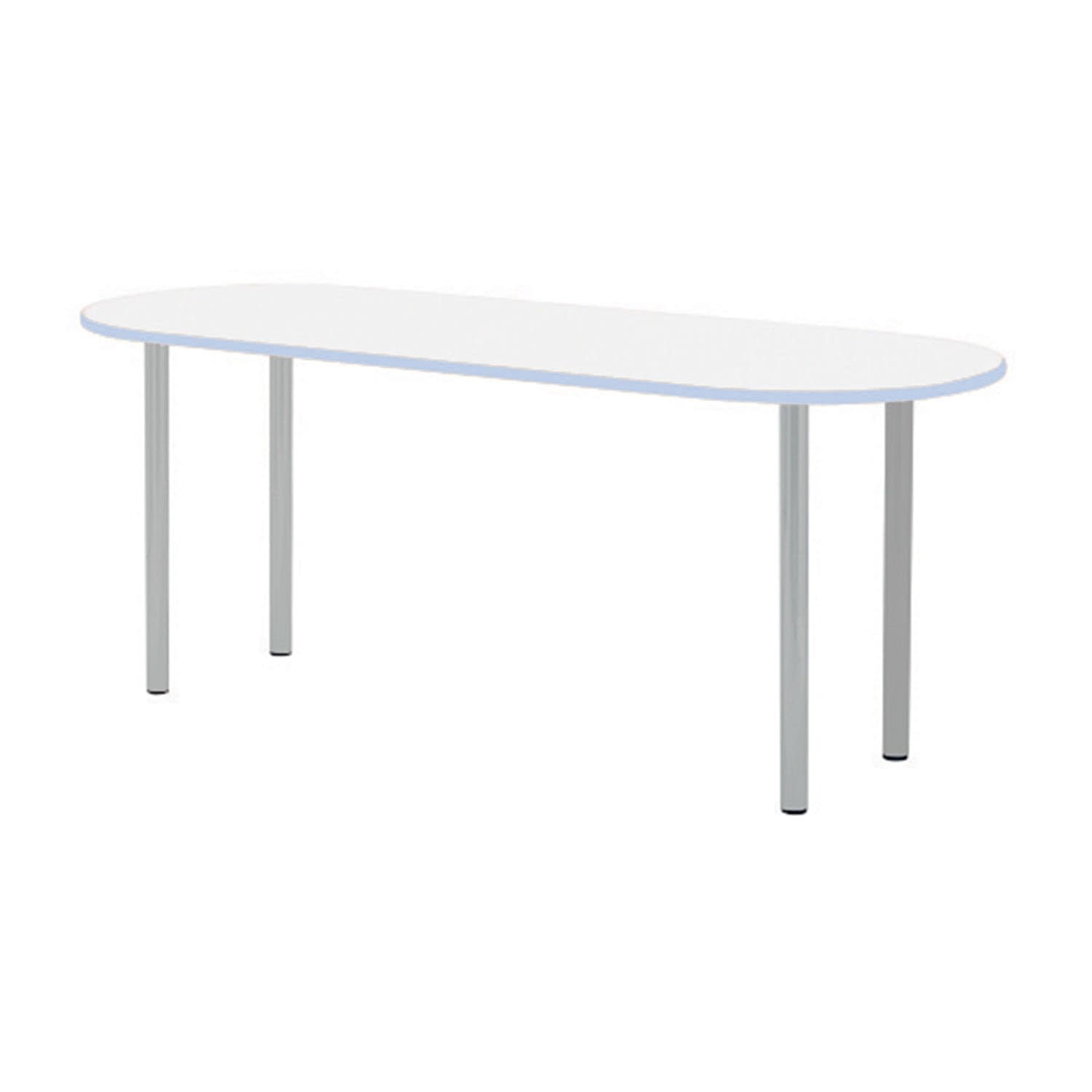 ナーステーブル(パステル／楕円形) 24-7820-0002 ライトブルー MATSUYOSHI NASC-1890R