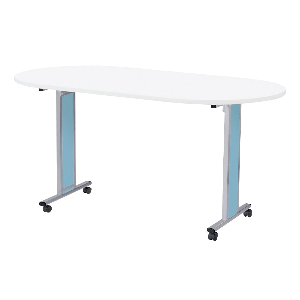 ナーステーブル(パステル／キャスター 24-7821-0302 ライトブルー MATSUYOSHI NCTC-2110H