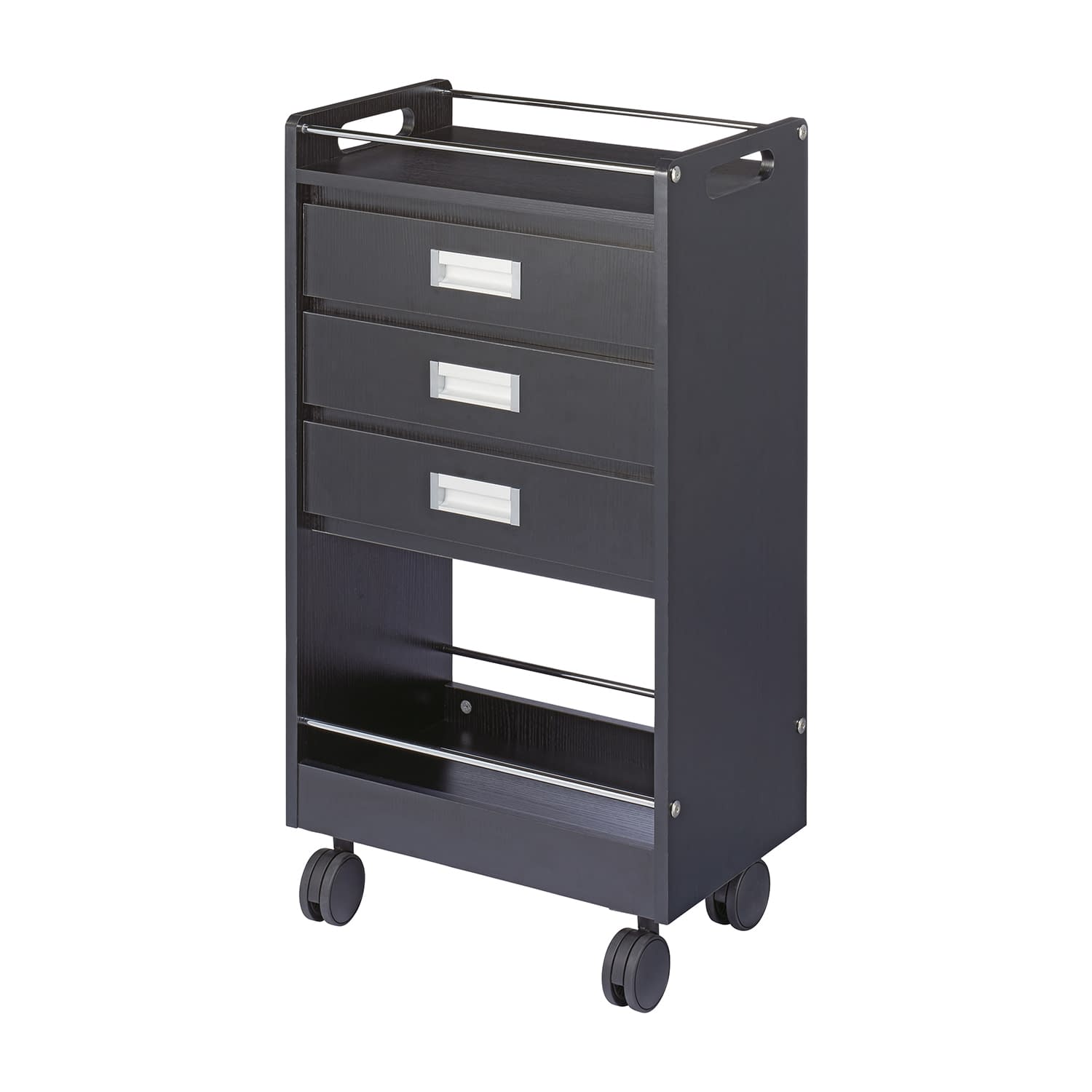 マツヨシ アプリワゴン 木製タイプ 24-7939-00 MATSUYOSHI SN-AP018BW(クロモクメ)