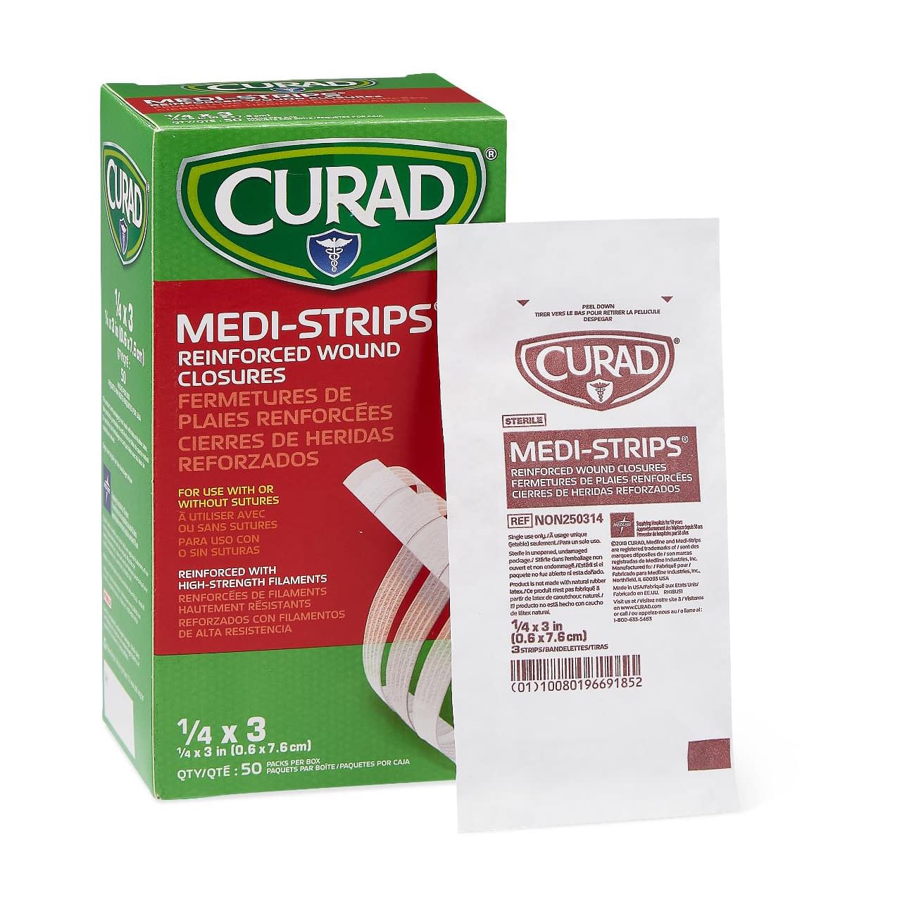 メディストリップ(赤茶) 24-7140-01 メドライン・ジャパン NON250314(3ホンX50フクロ)