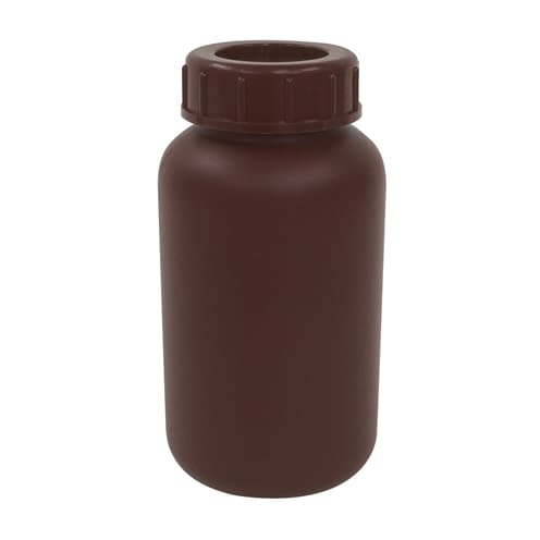 PE広口瓶(茶) 24-7364-03 コクゴ 101-5850502(500ML)