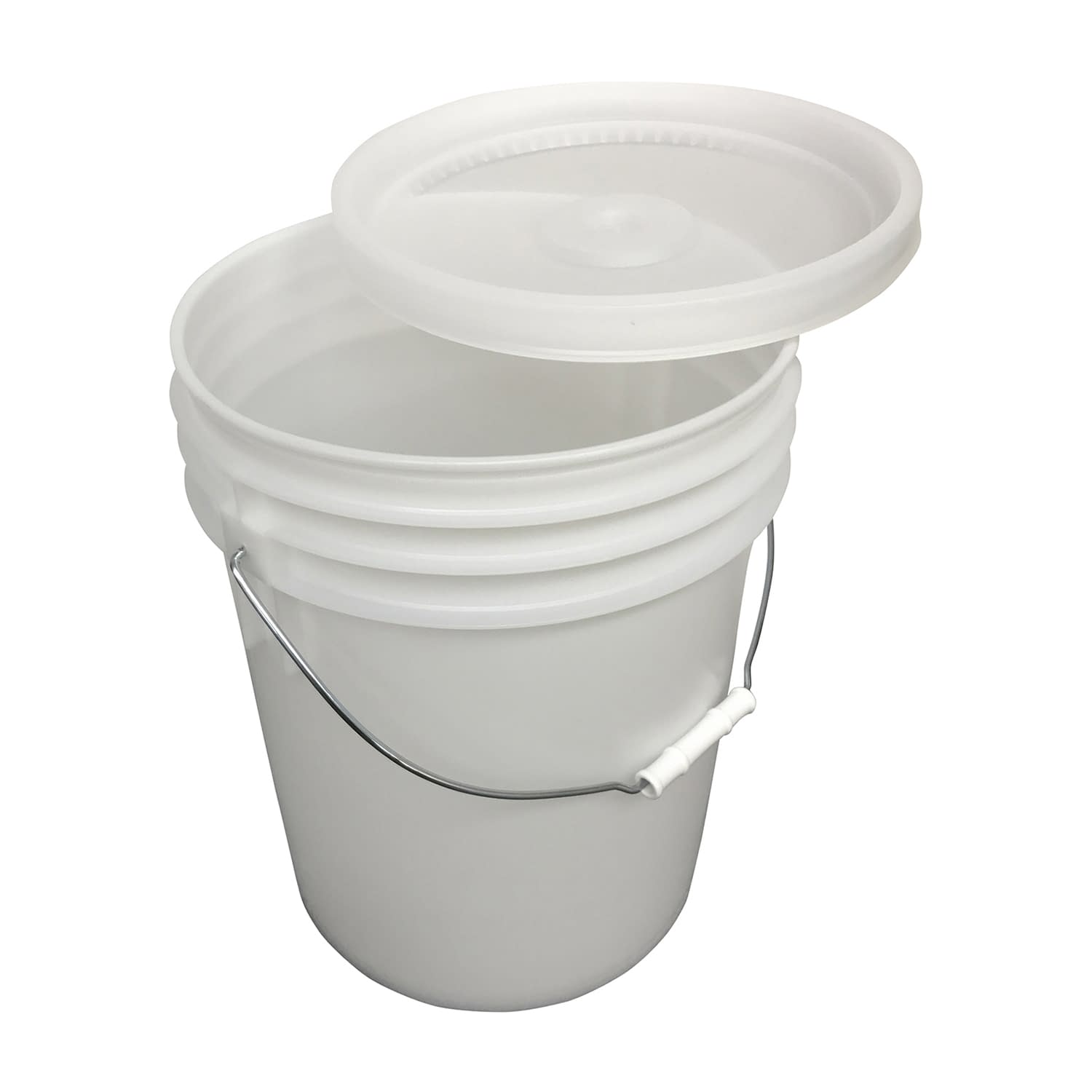 トスロン丸型容器(フタ付)20L 24-7368-04 トスロン 101-60105(シロ)