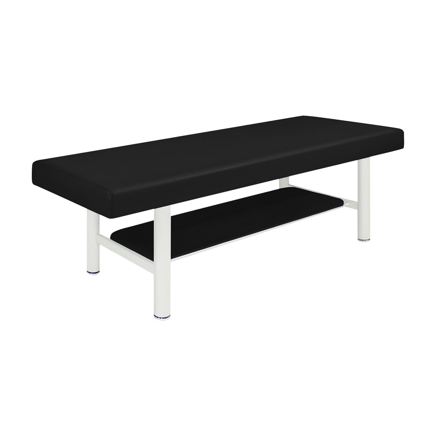 診察台 24-7296-0003 ビニルレザー黒 高田ベッド製作所 TB-908-5(60X180X55CM