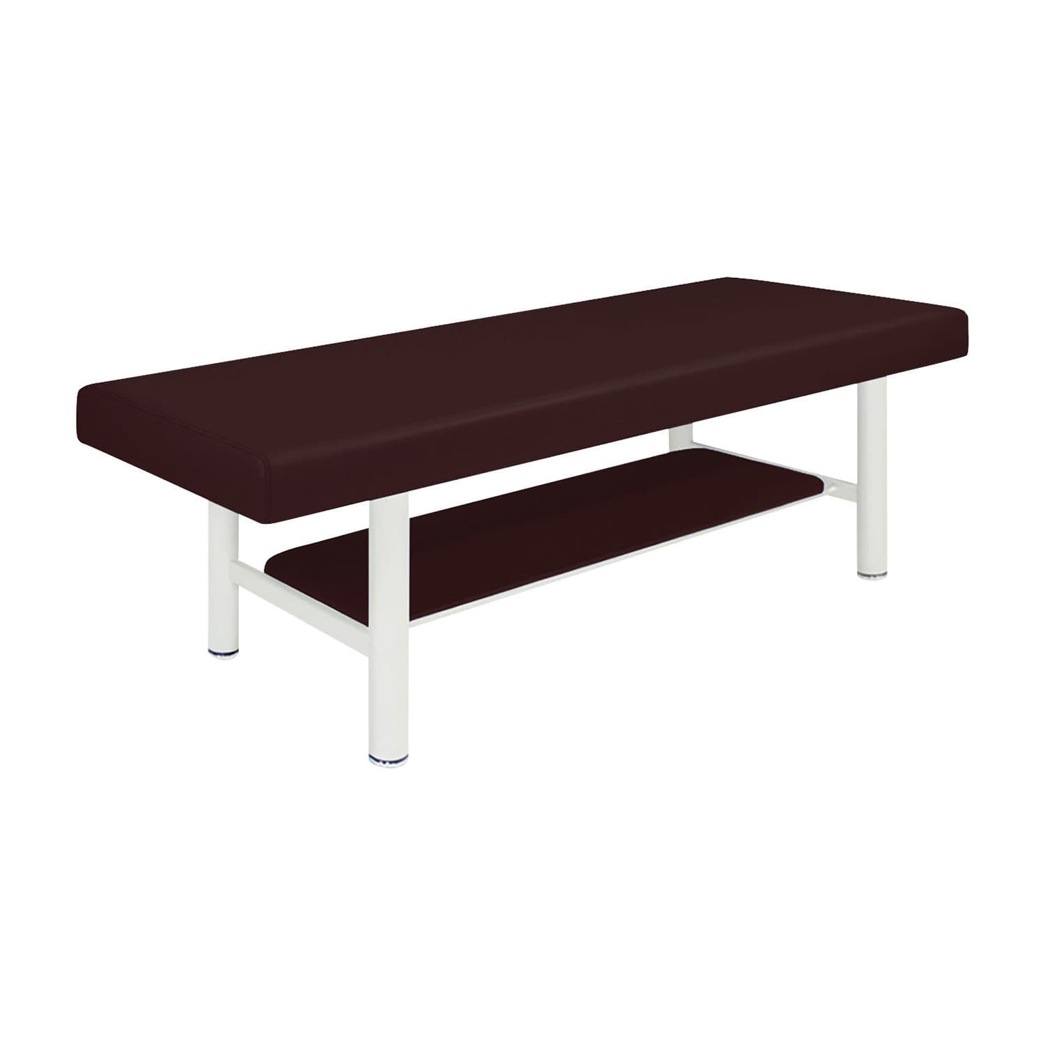 診察台 24-7296-0004 ビニルレザー茶 高田ベッド製作所 TB-908-5(60X180X55CM