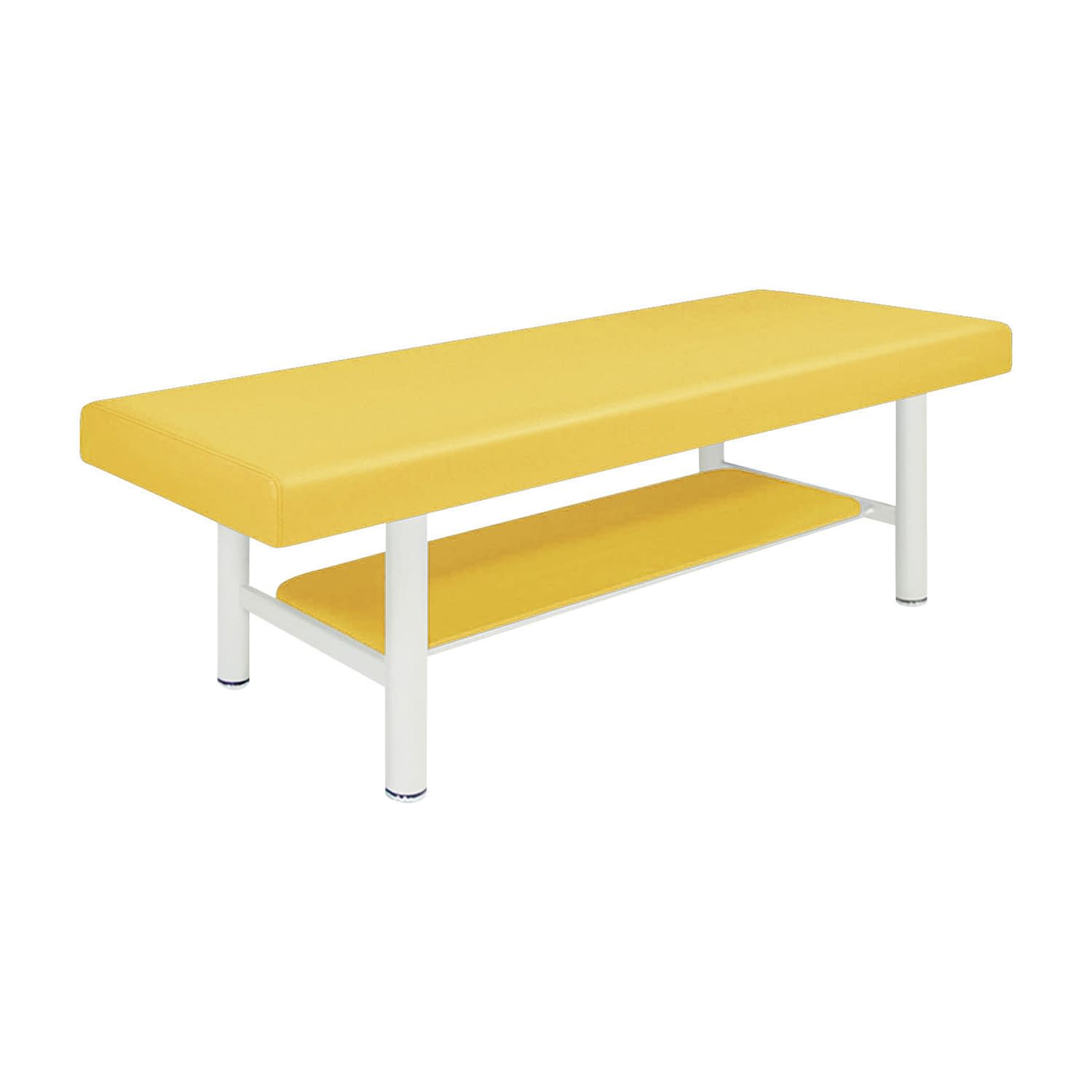 診察台 24-7296-0008 ビニルレザーイエロー 高田ベッド製作所 TB-908-5(60X180X55CM