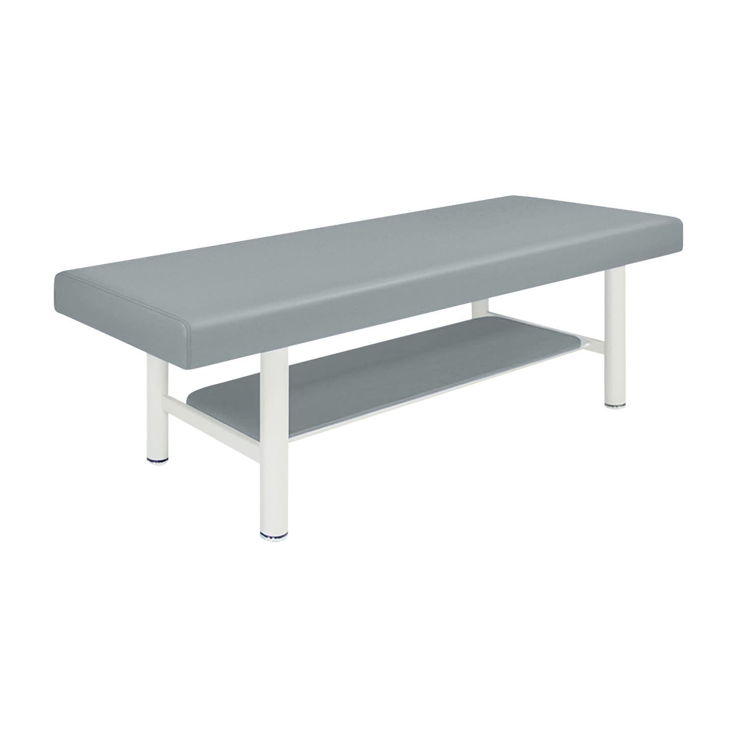 診察台 24-7296-0009 ビニルレザーグレー 高田ベッド製作所 TB-908-5(60X180X55CM