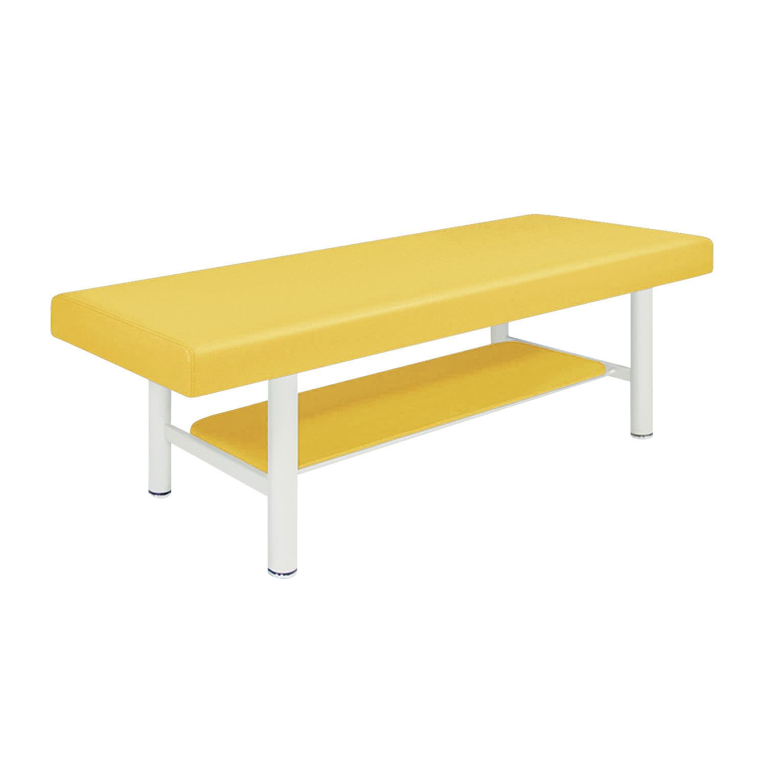 診察台 24-7296-0108 ビニルレザーイエロー 高田ベッド製作所 TB-908-5(60X190X55CM