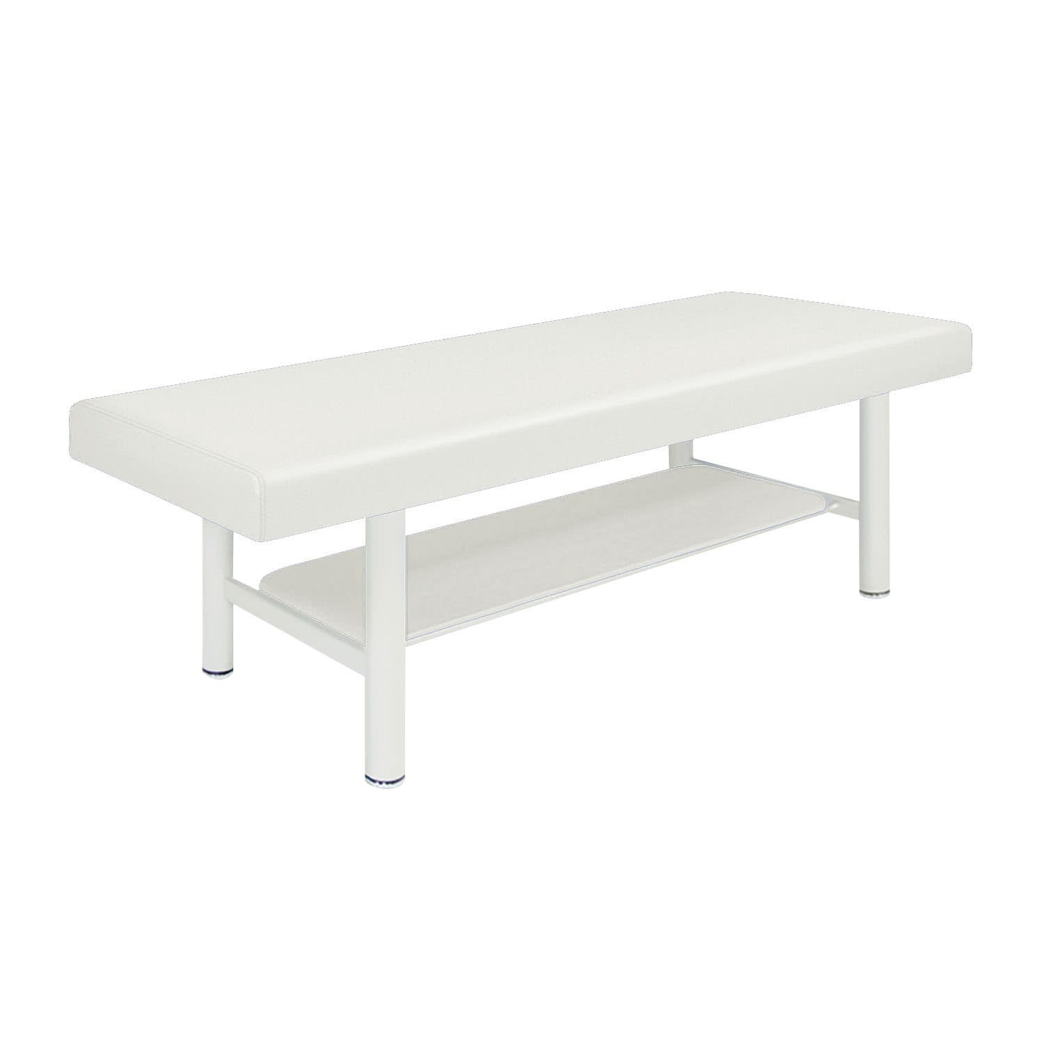 診察台 24-7296-0201 ビニルレザー白 高田ベッド製作所 TB-908-5(70X180X55CM