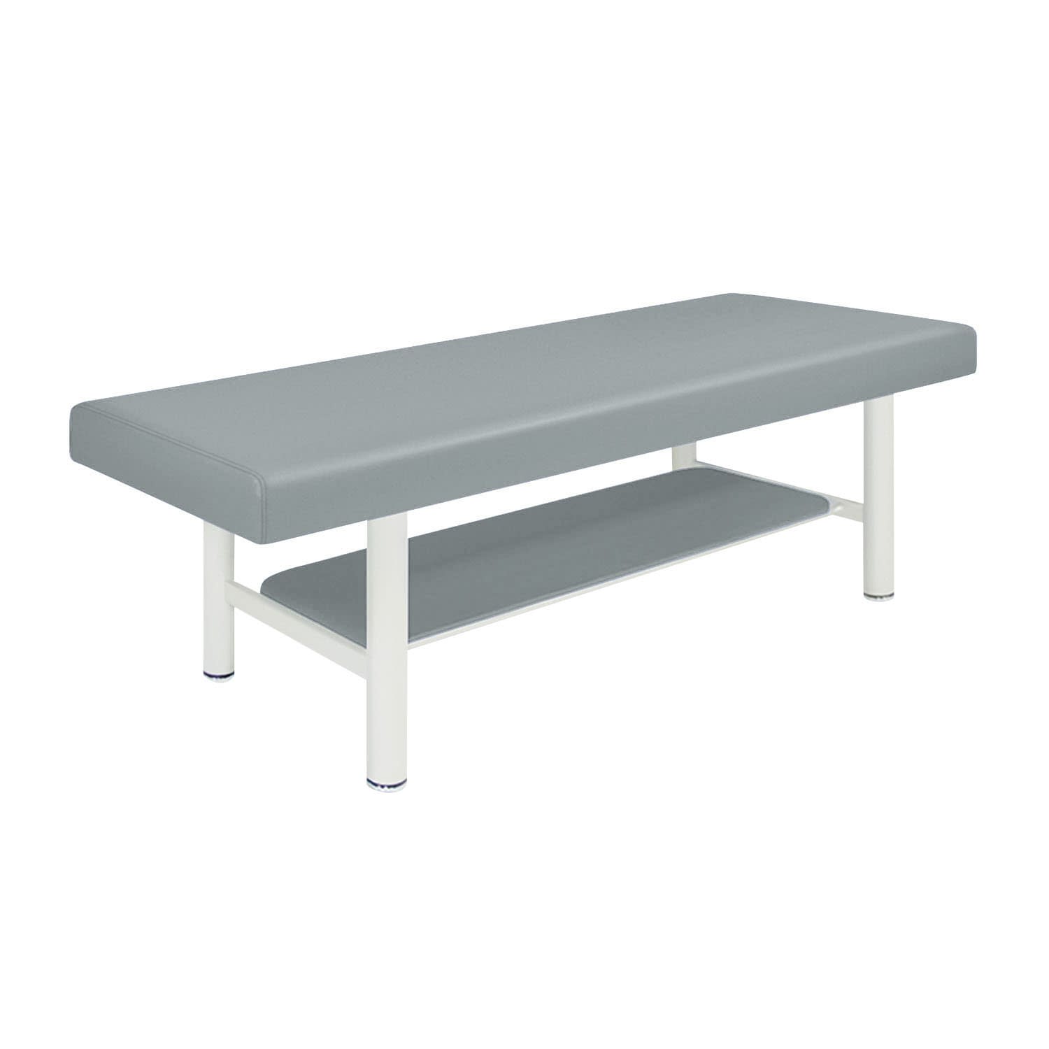 診察台 24-7296-0209 ビニルレザーグレー 高田ベッド製作所 TB-908-5(70X180X55CM