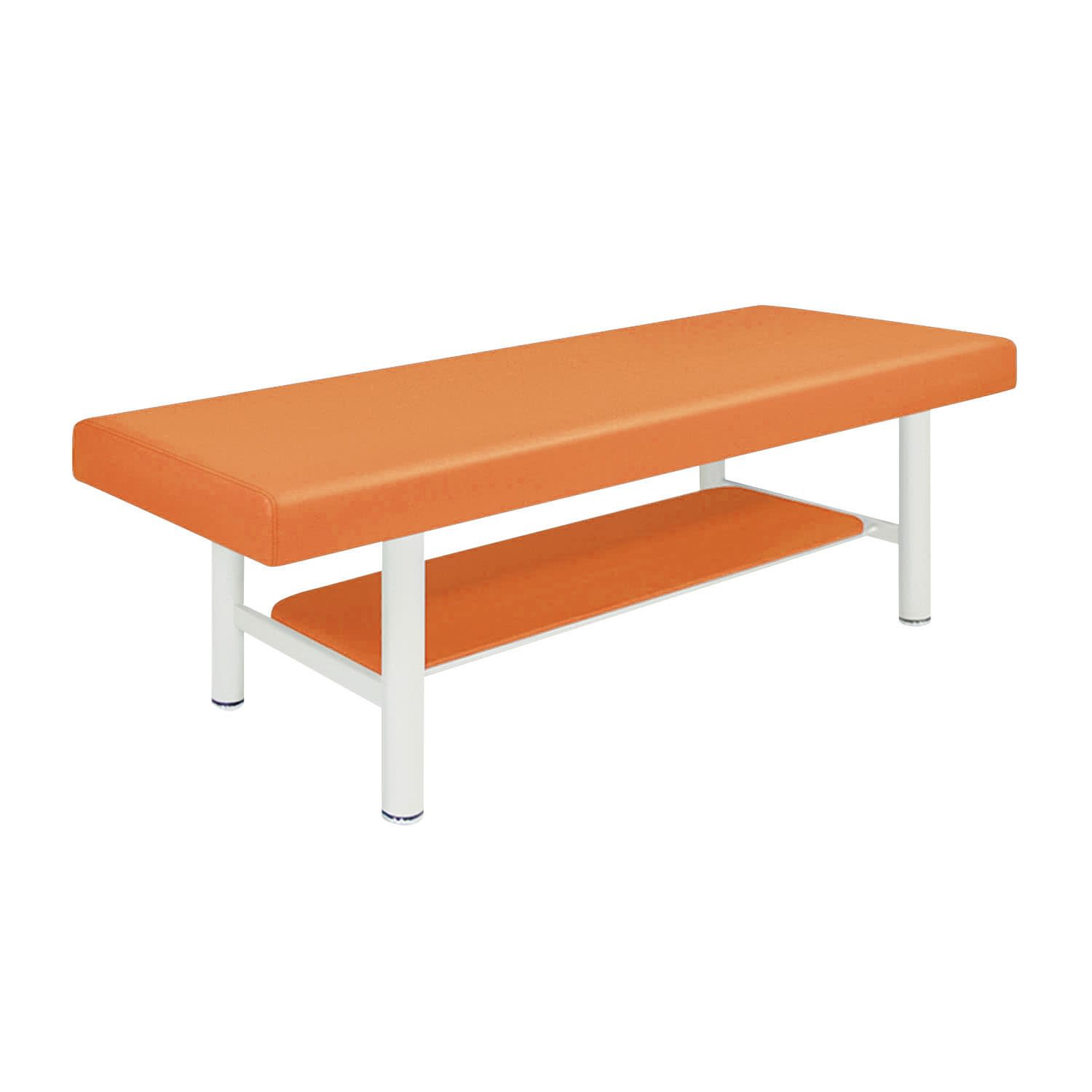 診察台 24-7296-0210 ビニルレザーオレンジ 高田ベッド製作所 TB-908-5(70X180X55CM