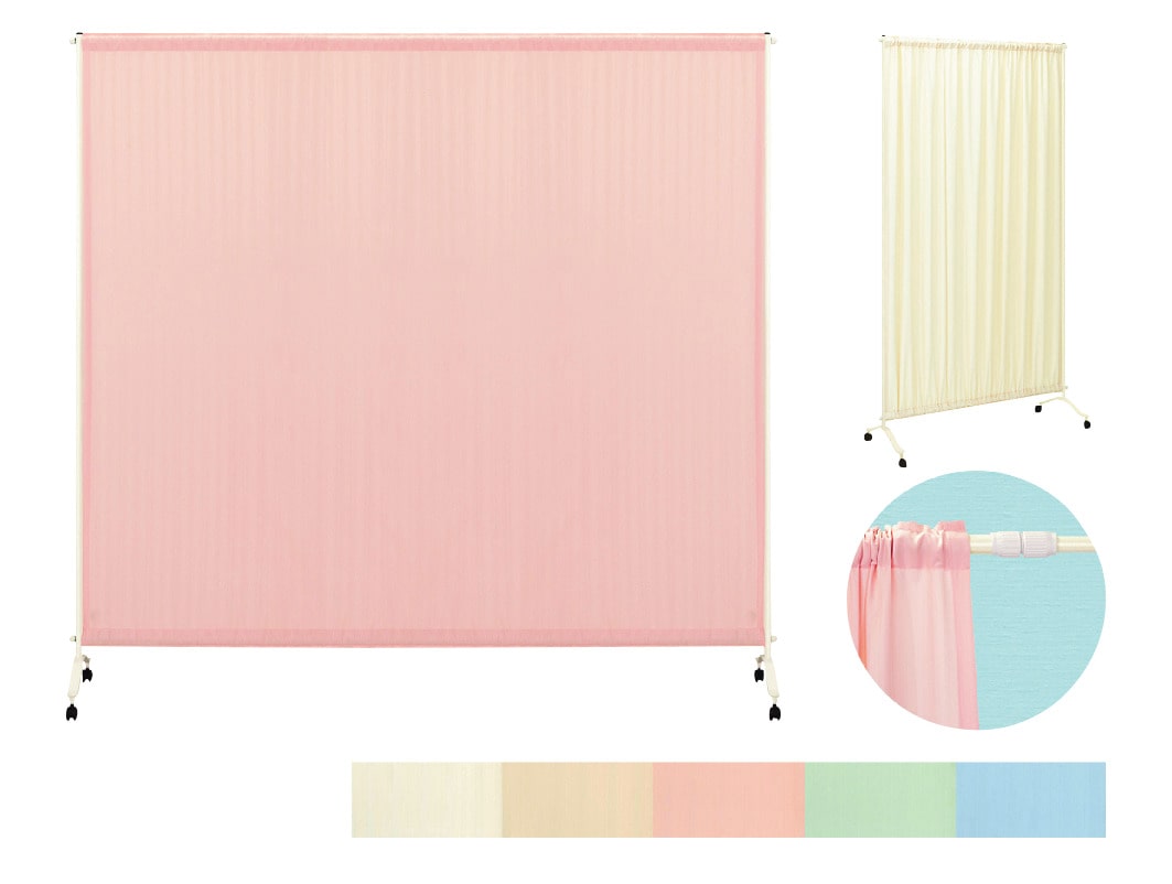 伸縮スクリーン 24-7307-0205 ブルー 高田ベッド製作所 TB-1403-02(120X150CM