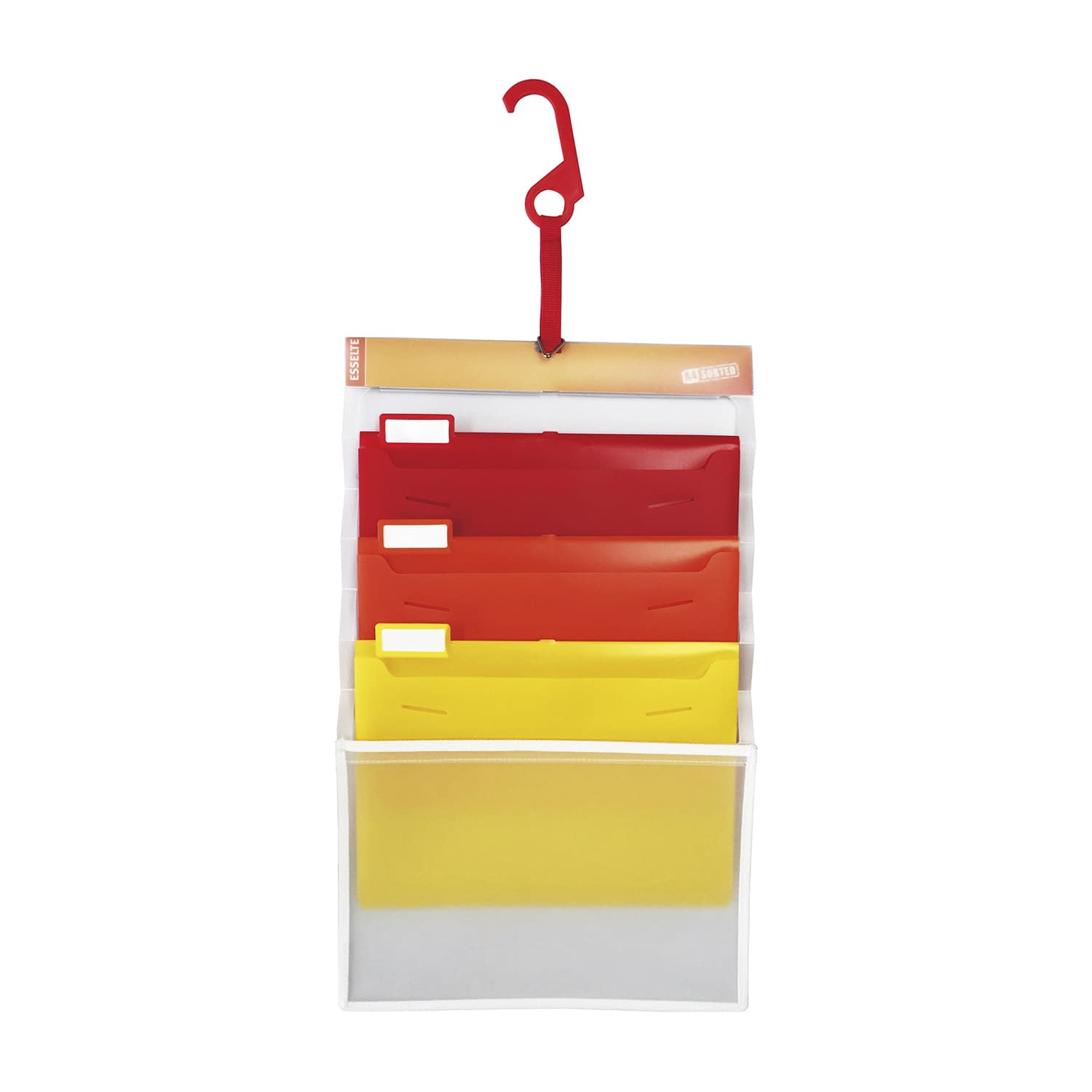 ソーテッド3段ファイル 24-7331-01 エセルテ 22371(レッド)