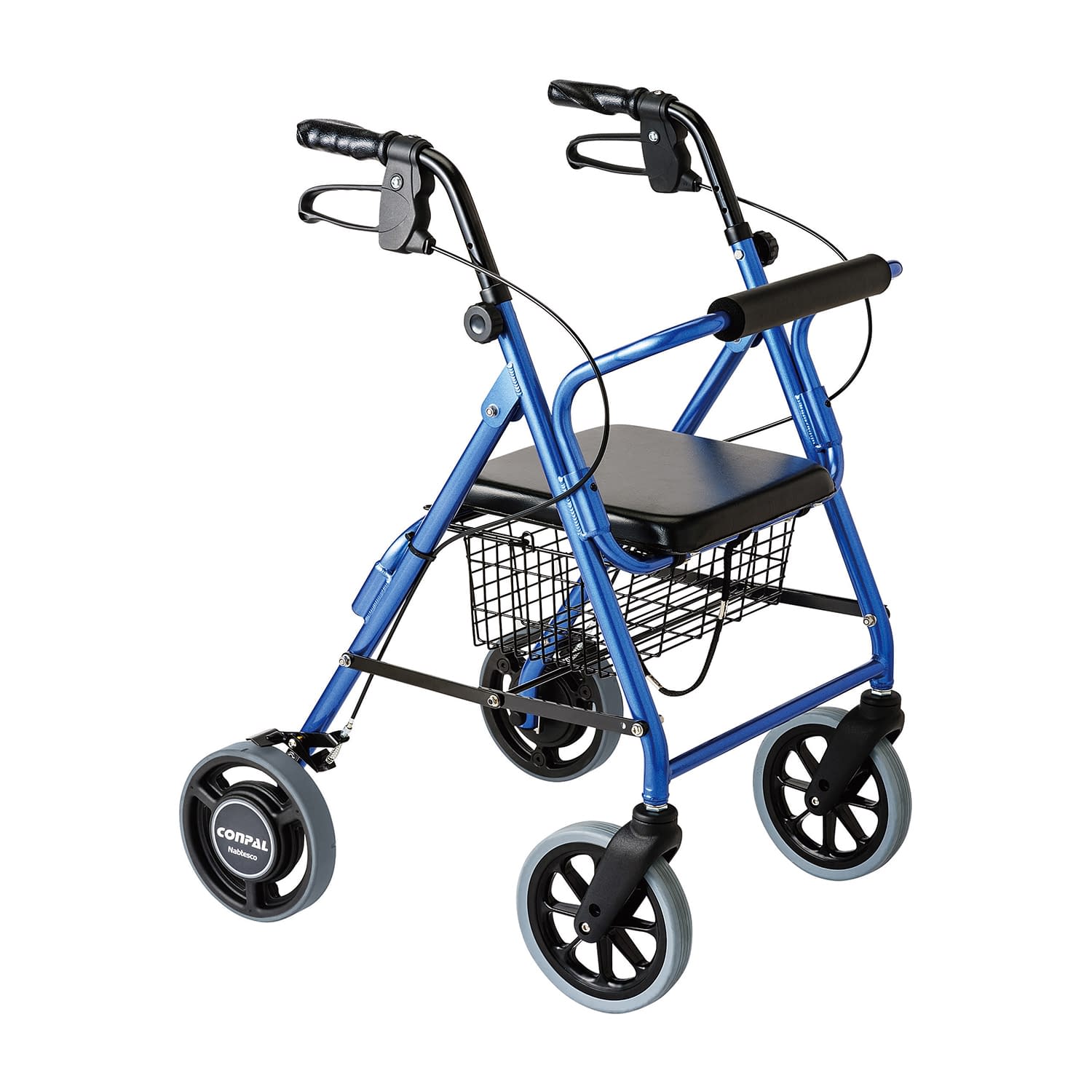 歩行車 ハッピーIINB(抑速ブレーキ 24-7766-00 竹虎 117007(ブルーメタリック)