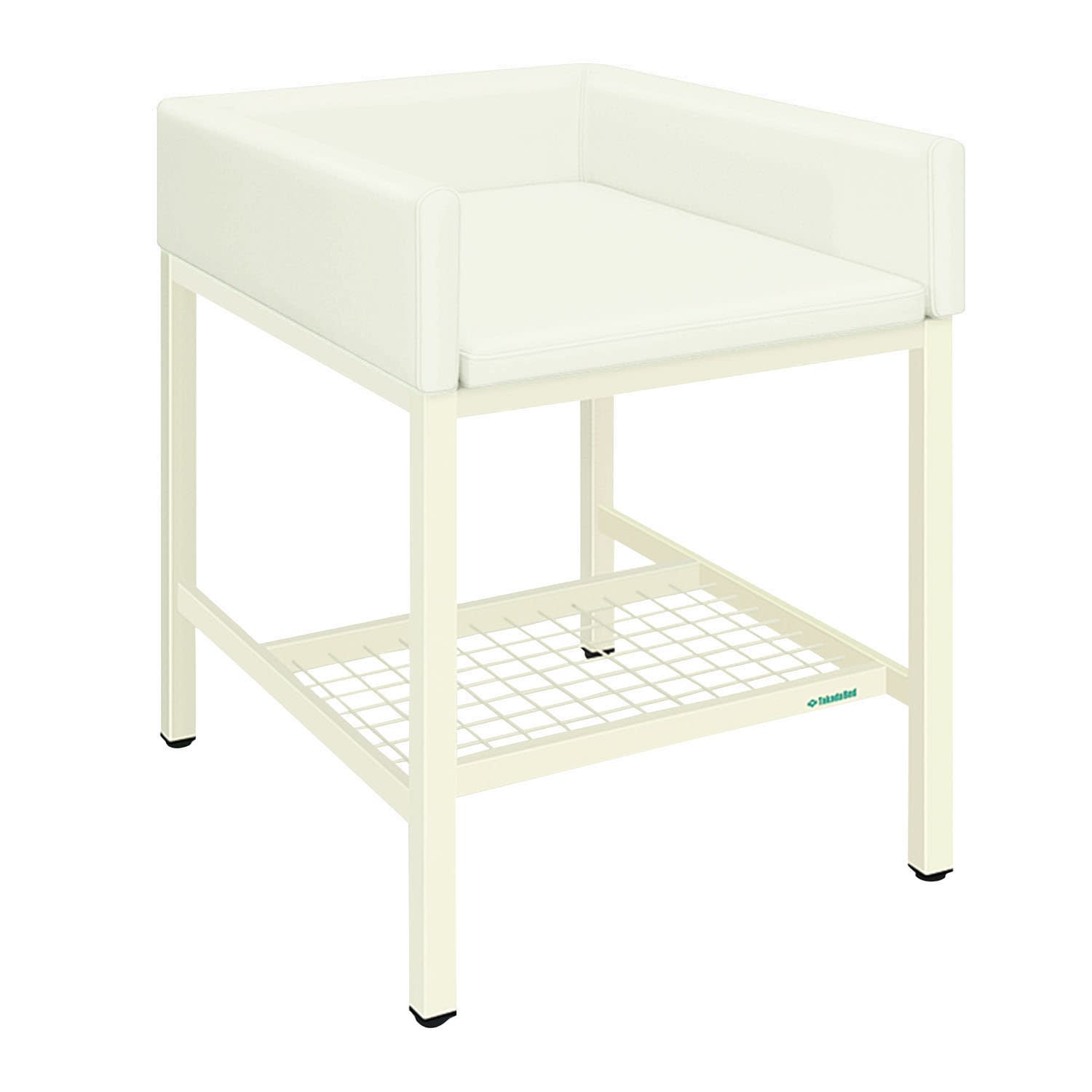 オムツ交換台(縦型) 24-7426-0001 ビニルレザー白 高田ベッド製作所 TB-721-01(75X90X103)