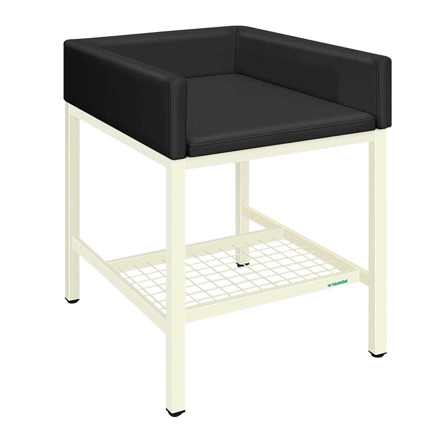 オムツ交換台(縦型) 24-7426-0003 ビニルレザー黒 高田ベッド製作所 TB-721-01(75X90X103)