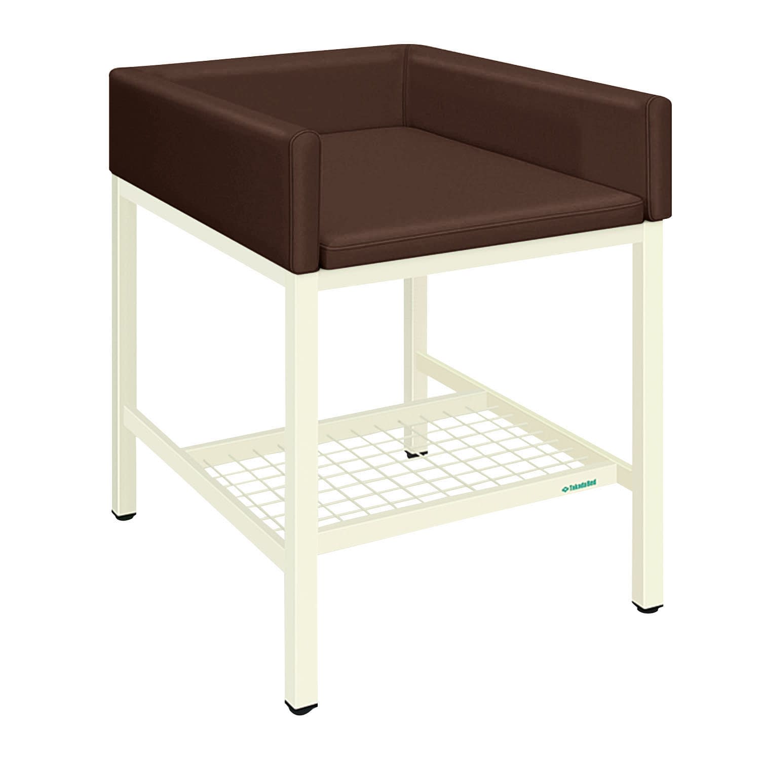 オムツ交換台(縦型) 24-7426-0004 ビニルレザー茶 高田ベッド製作所 TB-721-01(75X90X103)