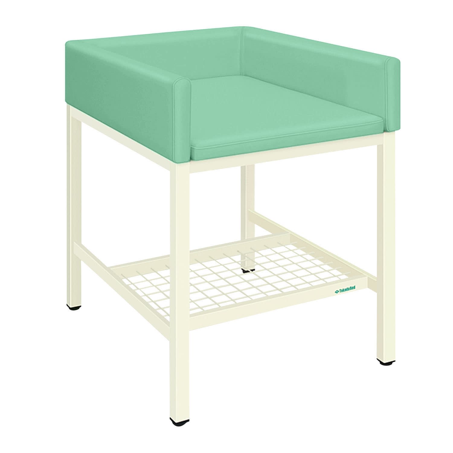 オムツ交換台(縦型) 24-7426-0005 ビニルレザーライトグリーン 高田ベッド製作所 TB-721-01(75X90X103)