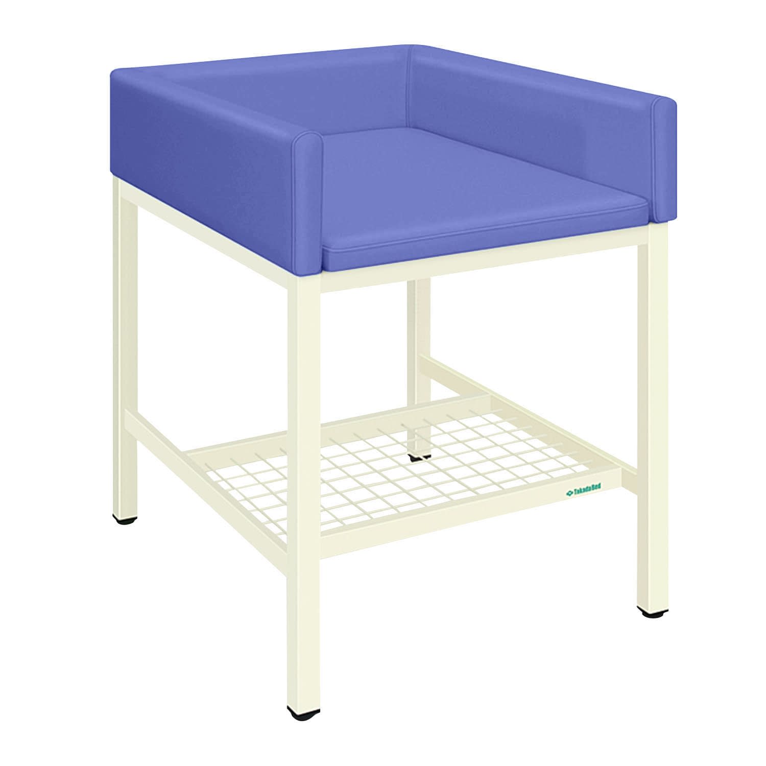 オムツ交換台(縦型) 24-7426-0006 ビニルレザーライトブルー 高田ベッド製作所 TB-721-01(75X90X103)