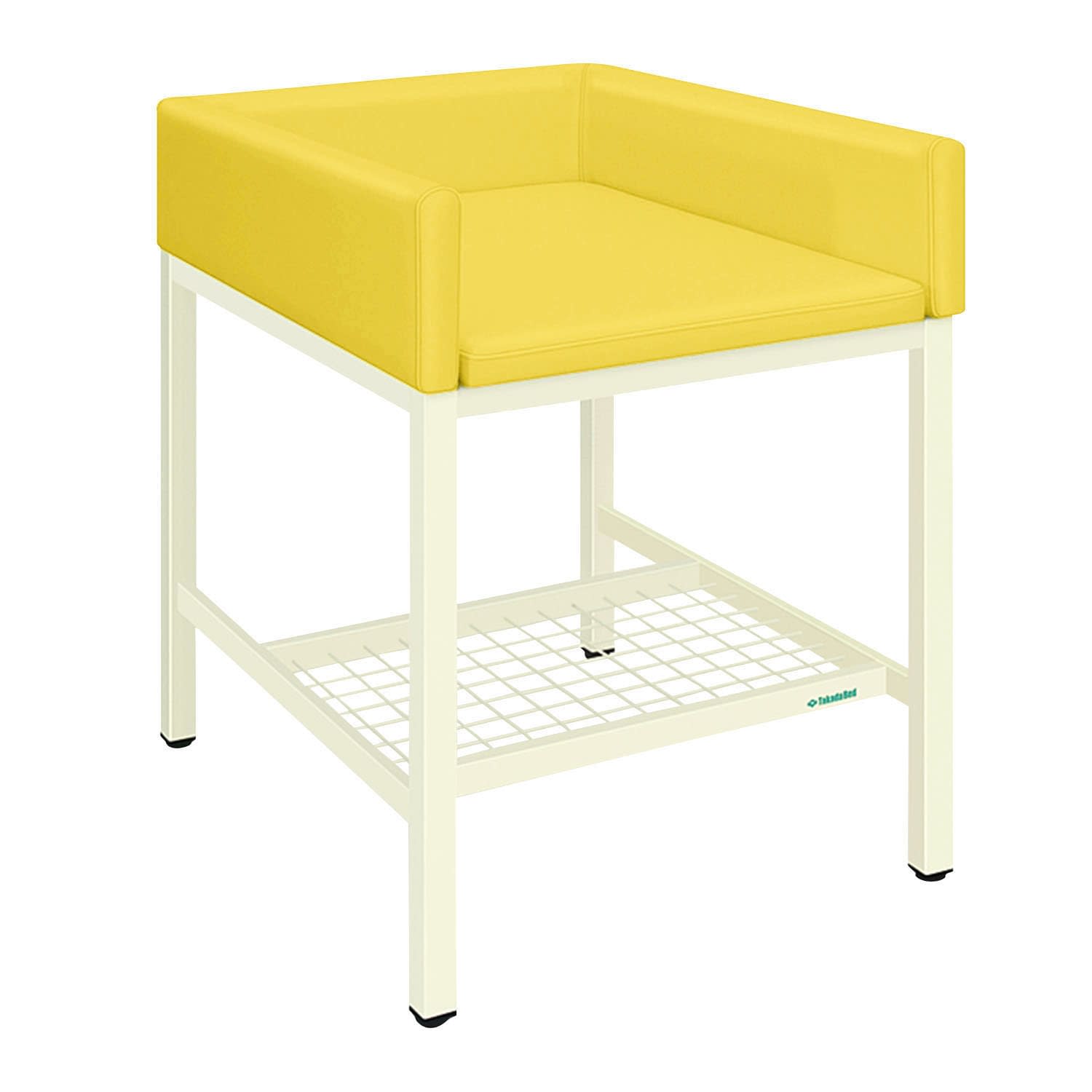 オムツ交換台(縦型) 24-7426-0008 ビニルレザーイエロー 高田ベッド製作所 TB-721-01(75X90X103)